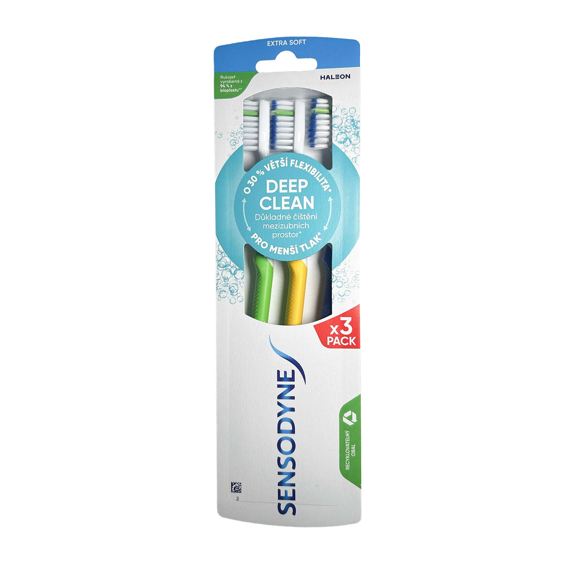 Sensodyne Deep Clean Extra Soft zubní kartáček 3 ks