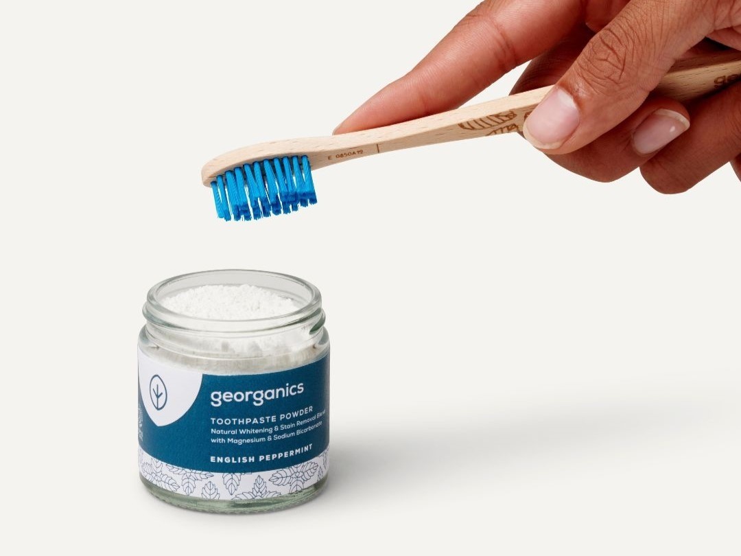 Georganics English Peppermint zubní pudr 60 ml
