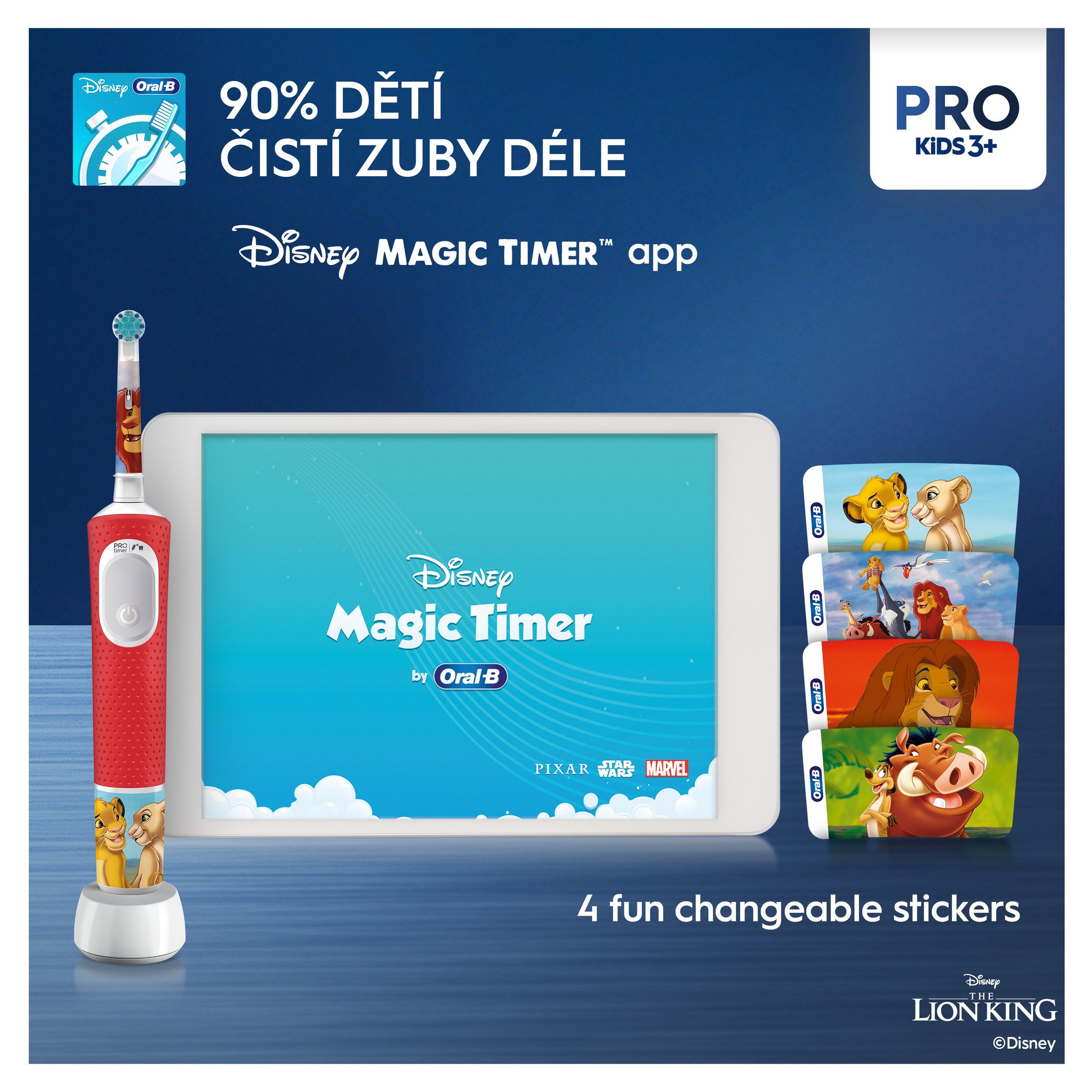 Oral-B Pro Kids Lion King dětský elektrický kartáček