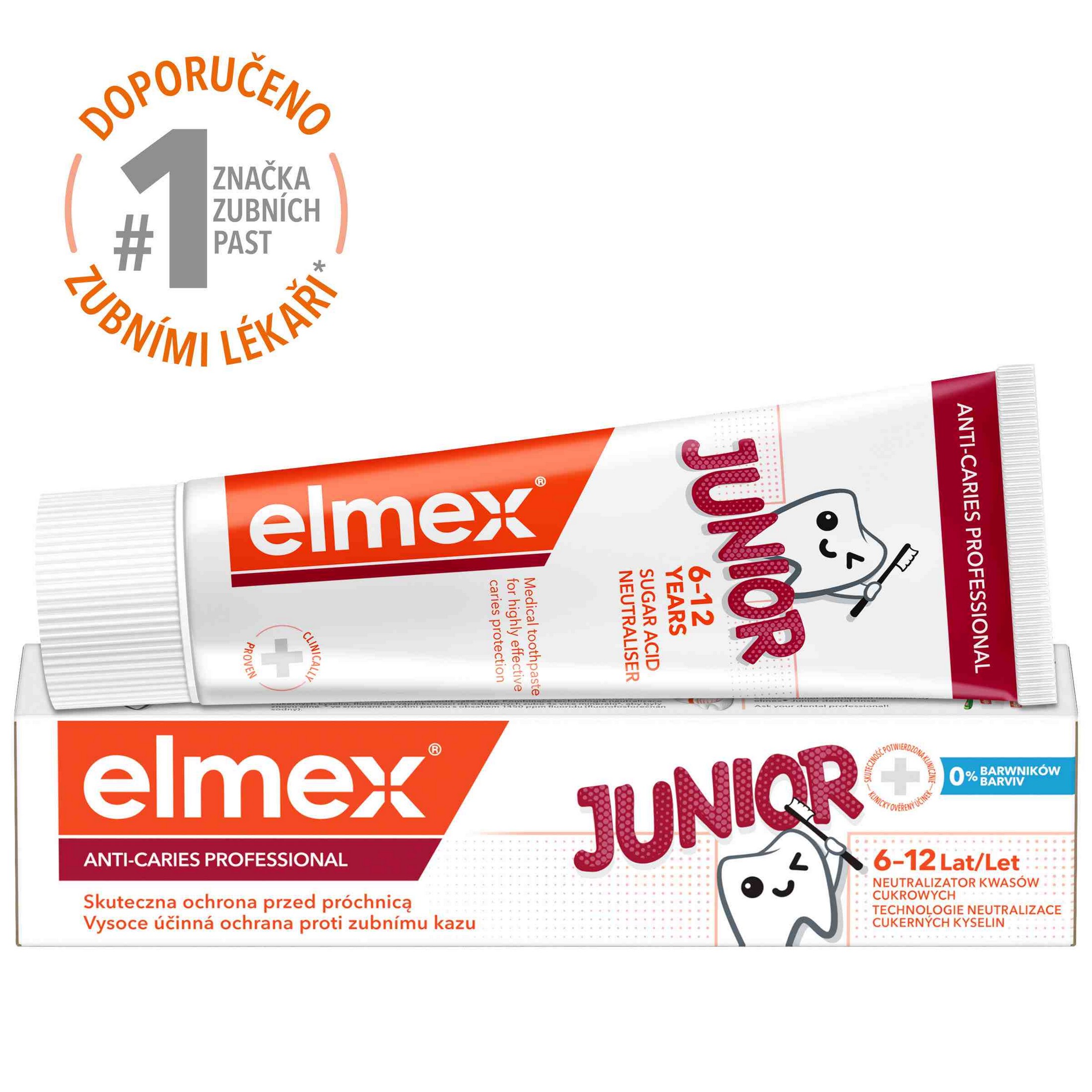 Elmex Anti-Caries Professional Junior dětská zubní pasta 3×75 ml