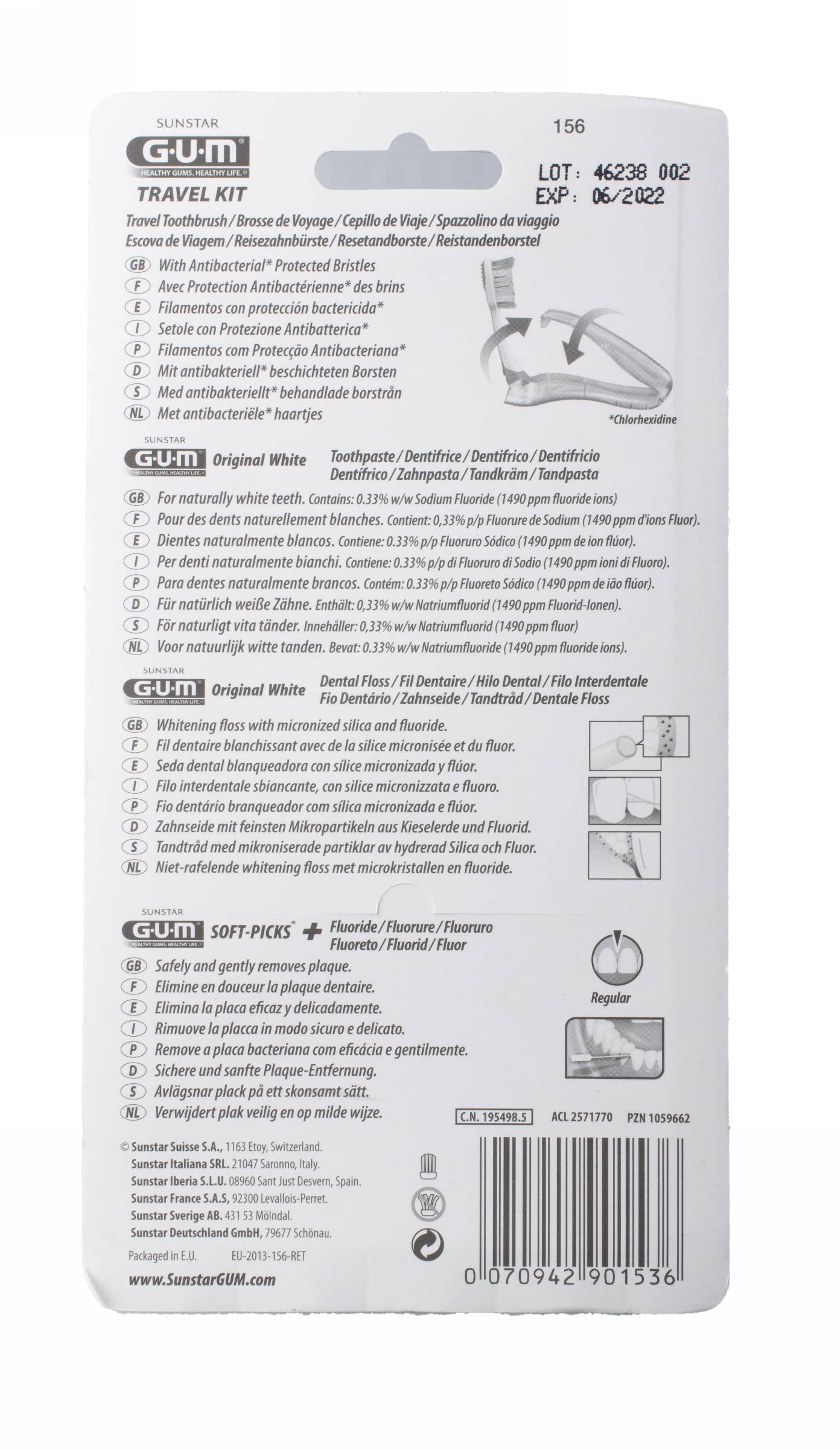 GUM Travel Kit sada na cestování