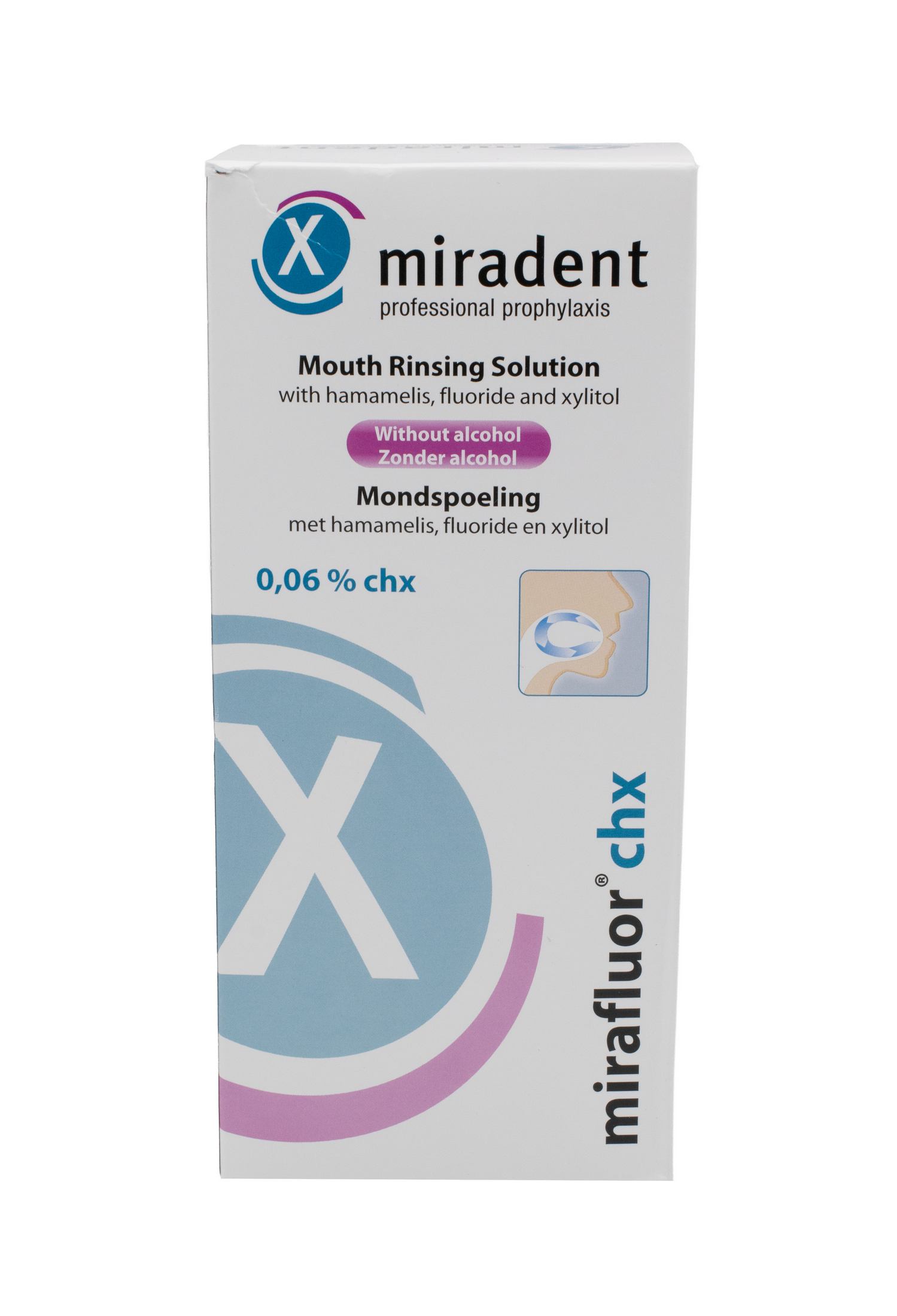 Miradent Mirafluor CHX 0,06% ústní voda 500 ml