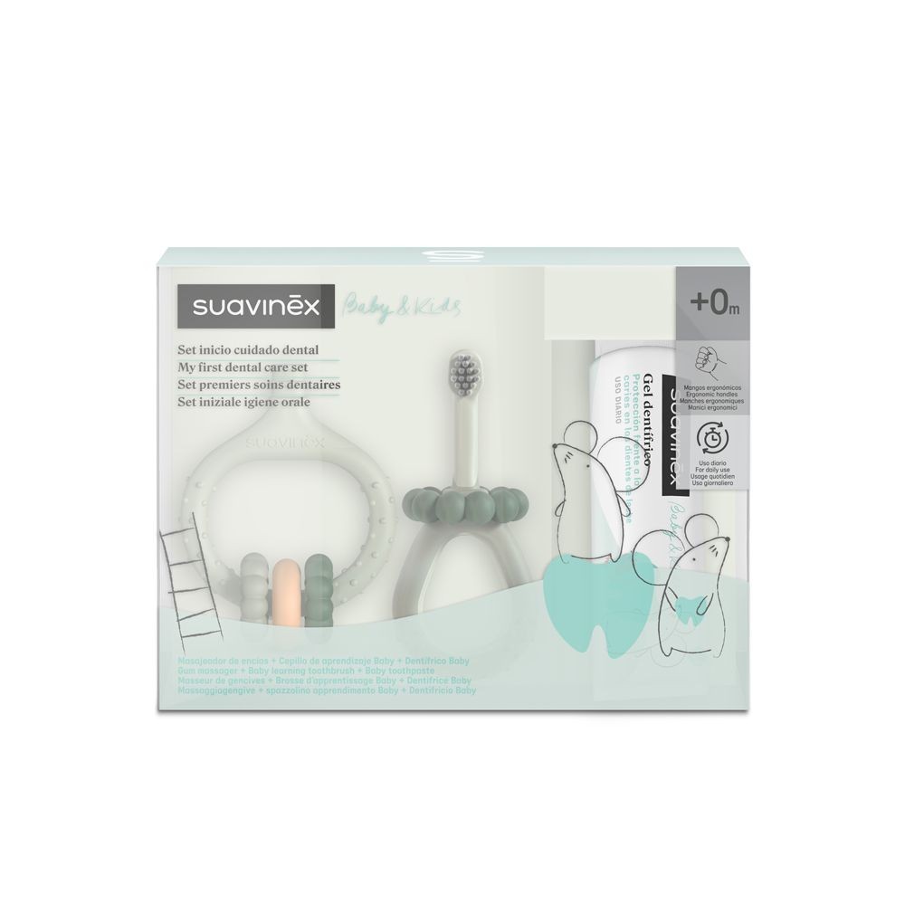 Suavinex sada pro ústní hygienu 0m+ - zelená