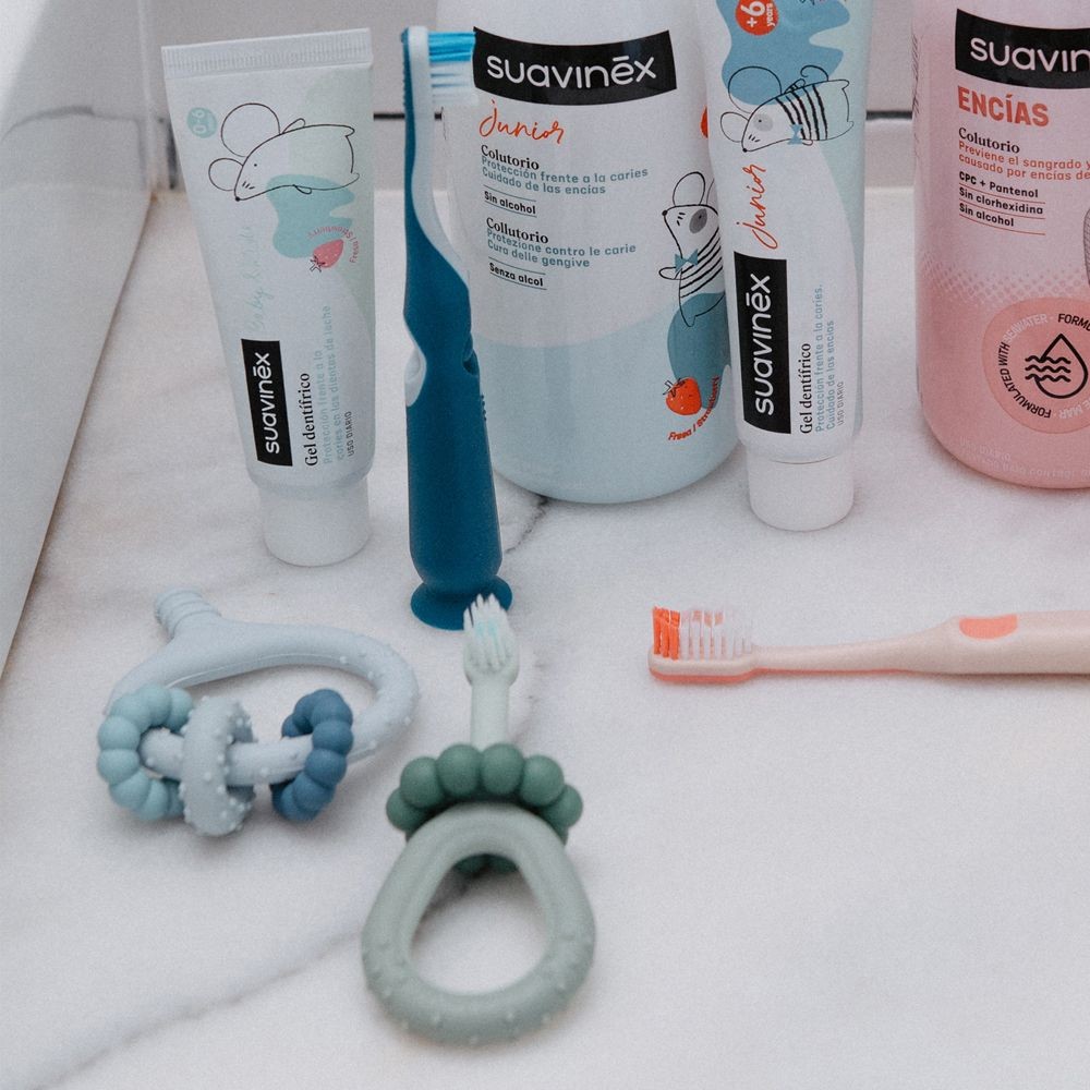 Suavinex sada pro ústní hygienu 0m+ - modrá