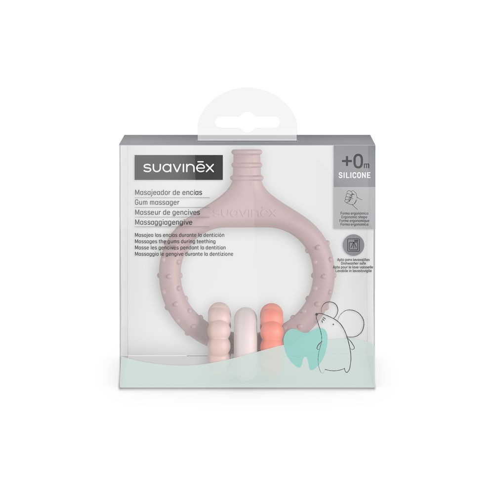 Suavinex masážní kousátko - růžové