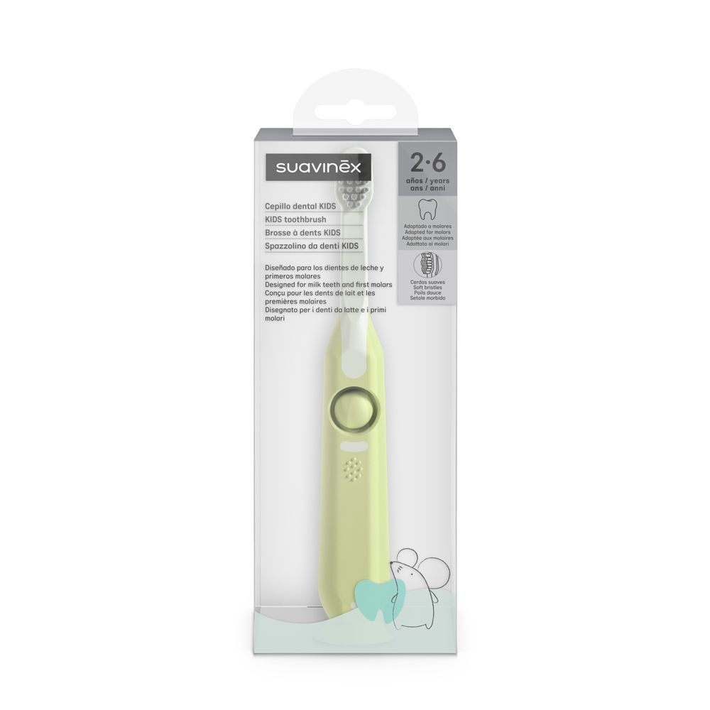 Suavinex Kids 2-6 Green dětský zubní kartáček
