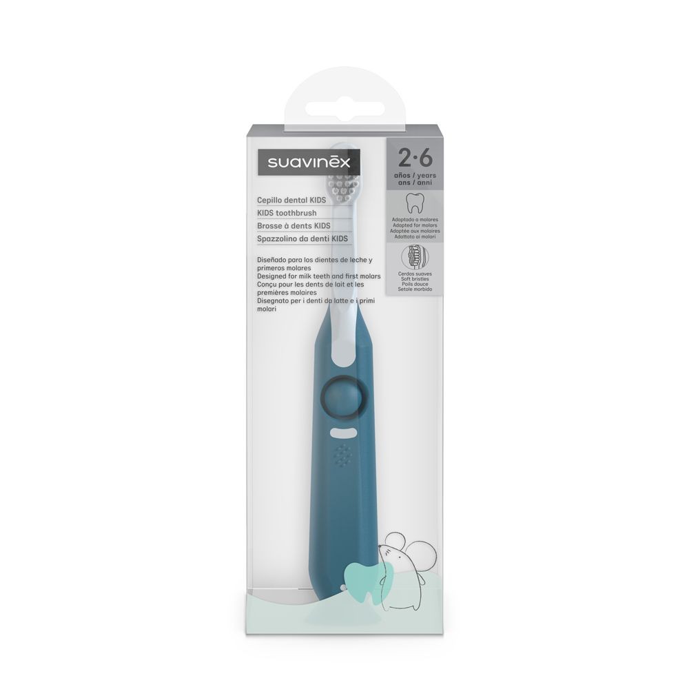 Suavinex Kids 2-6 Blue dětský zubní kartáček
