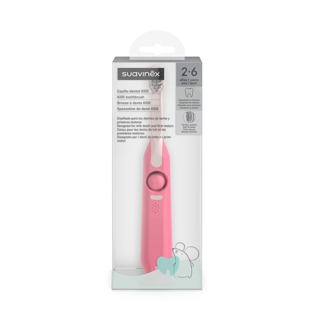 Suavinex Kids 2-6 Pink dětský zubní kartáček