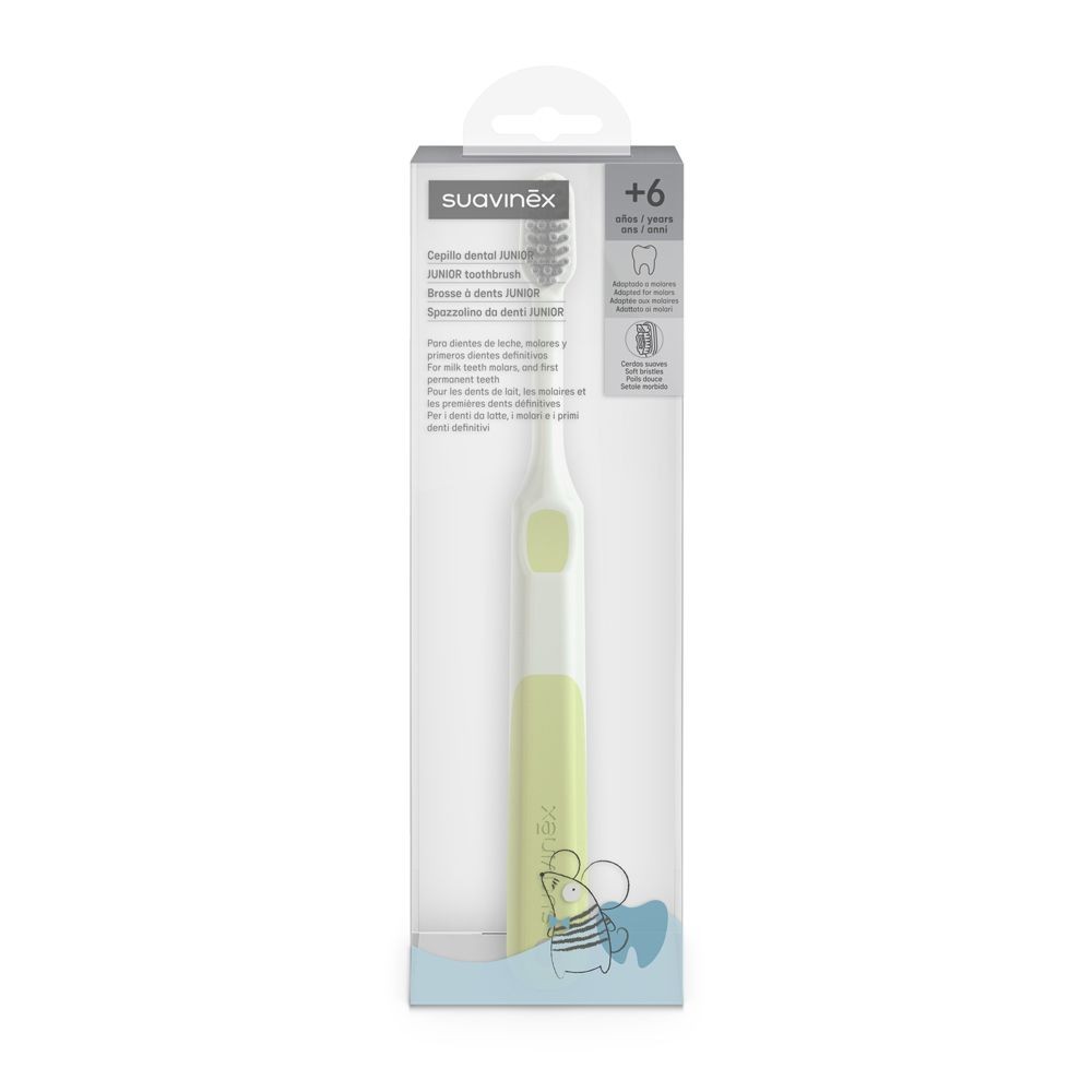 Suavinex Junior 6+ Green dětský zubní kartáček