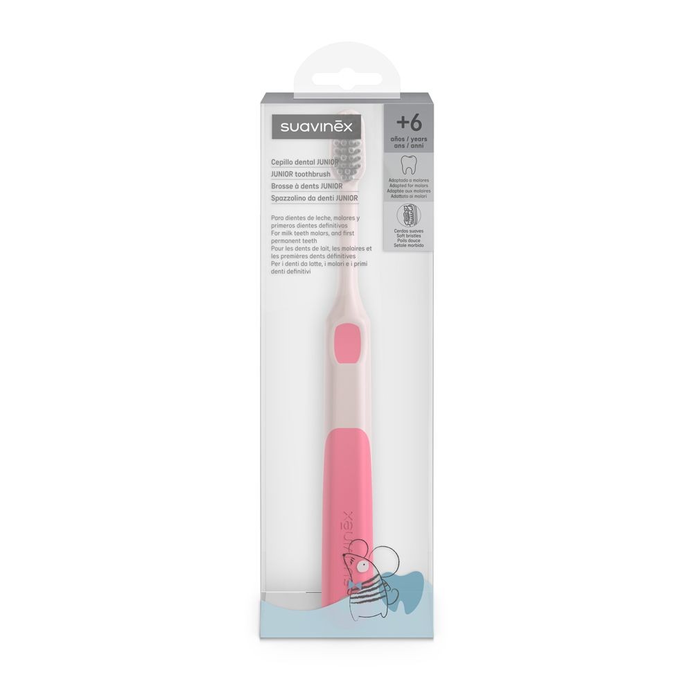 Suavinex Junior 6+ Pink dětský zubní kartáček