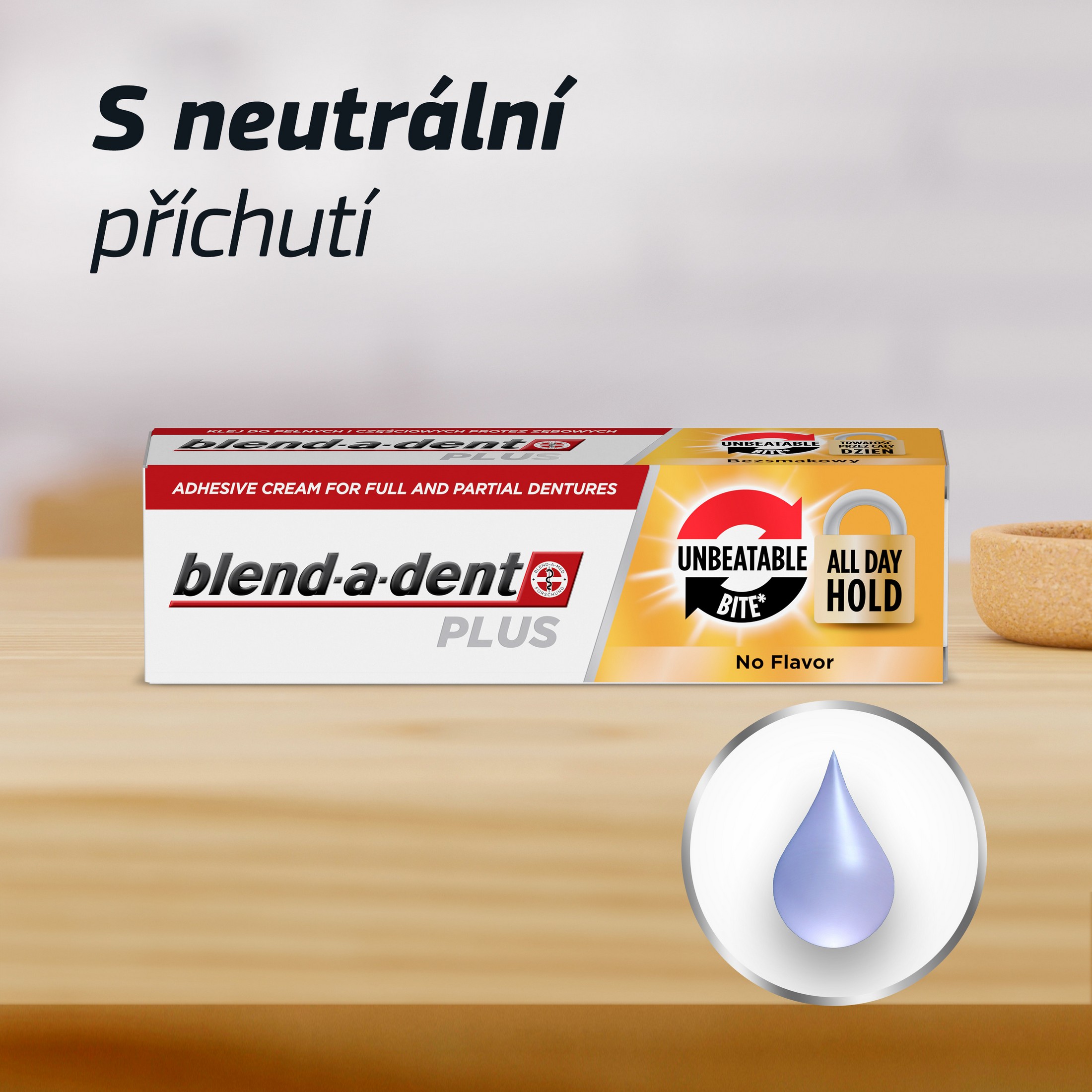 Blend-a-dent Plus Unbeatable Bite No Flavor fixační krém 2×40 g