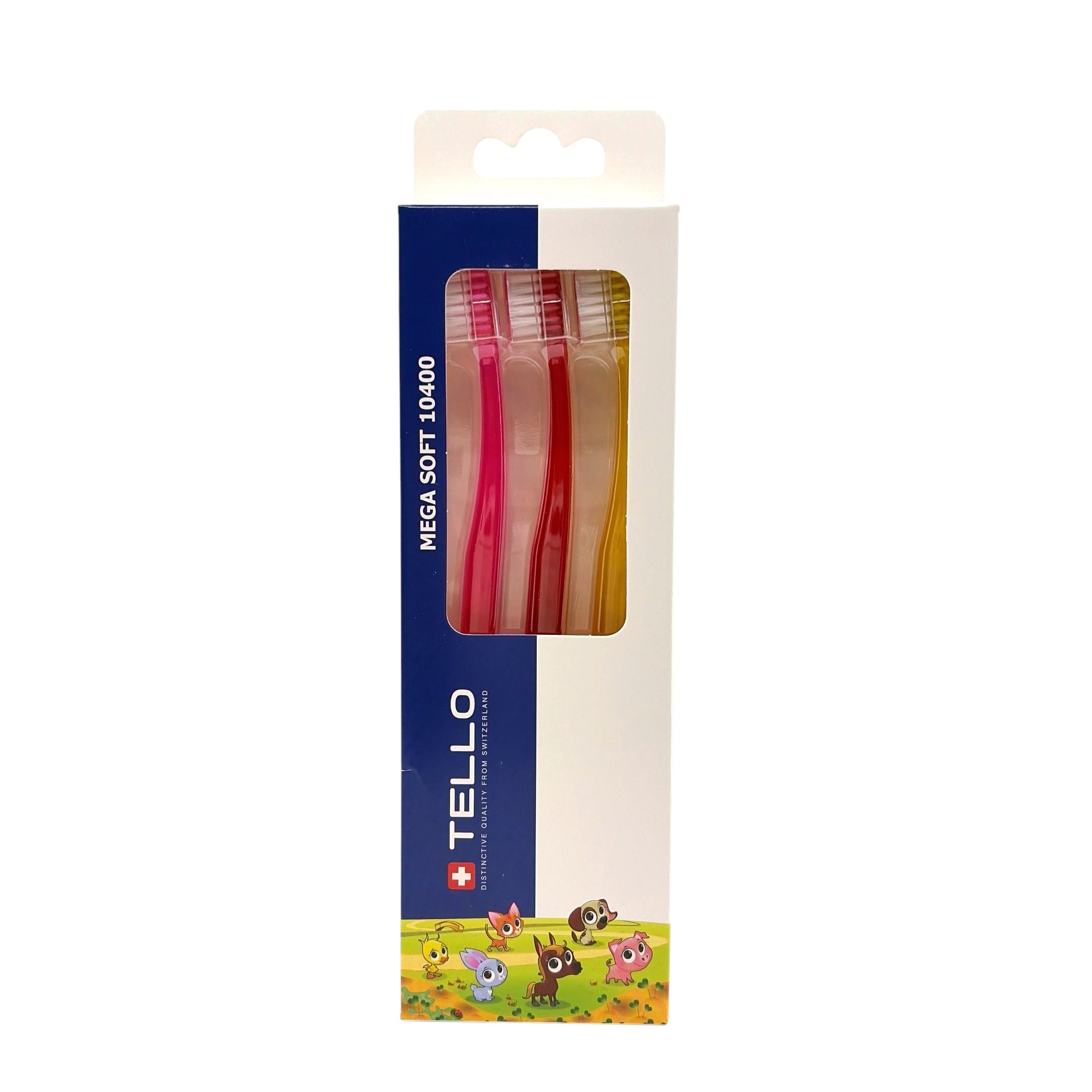 Tello Kids 10400 dětský zubní kartáček 3 ks