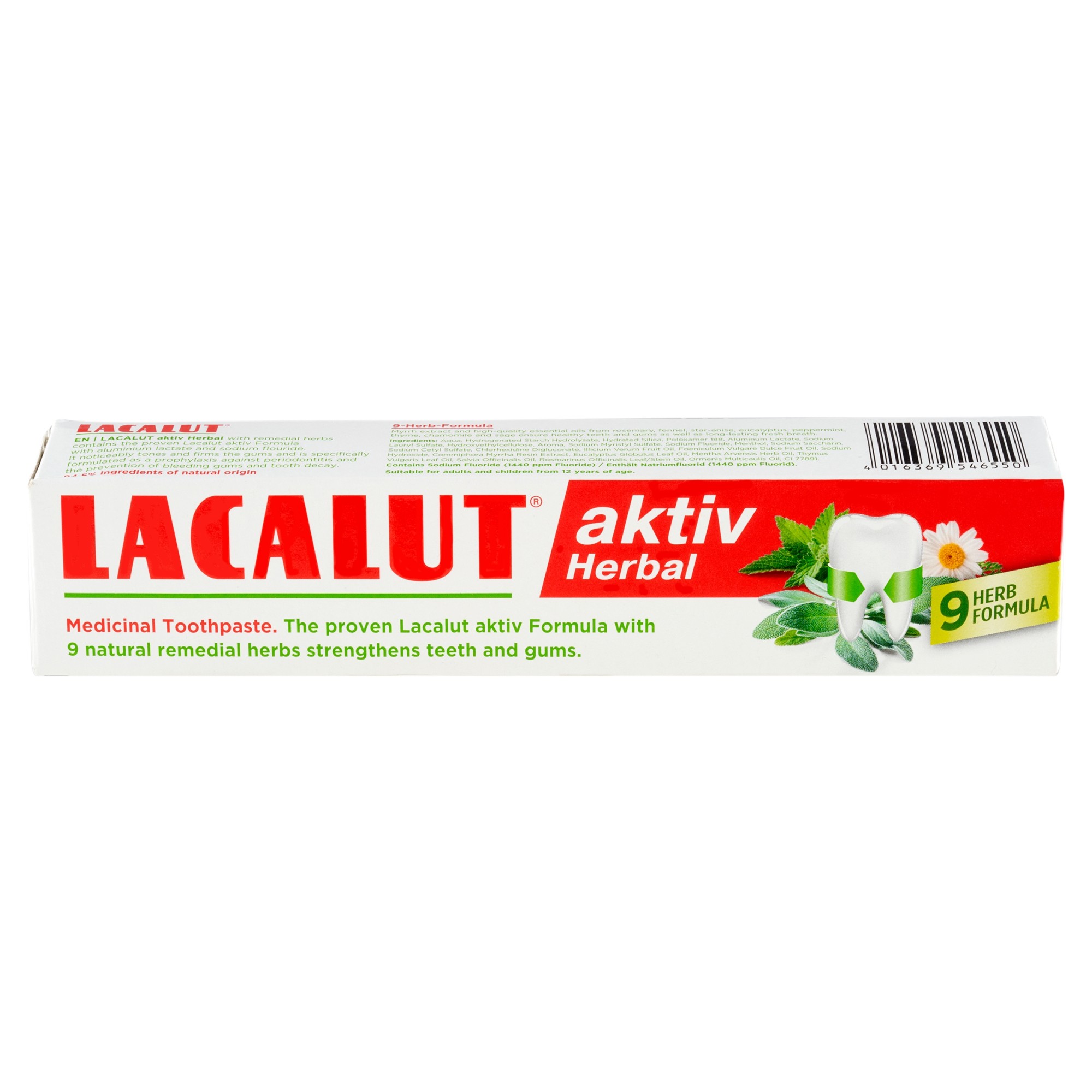 Lacalut Aktiv Herbal zubní pasta 75 ml