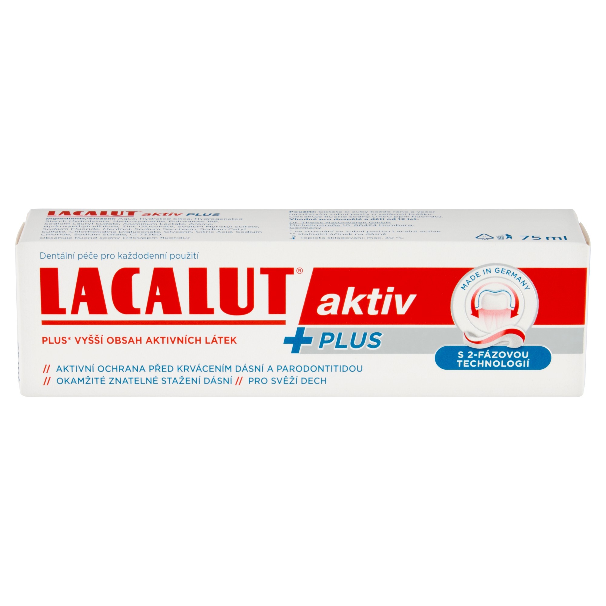 Lacalut Aktiv Plus zubní pasta 75 ml