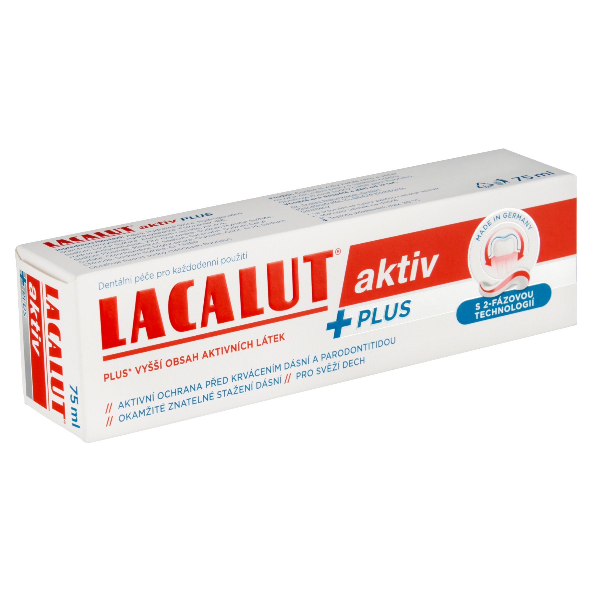 Lacalut Aktiv Plus zubní pasta 75 ml