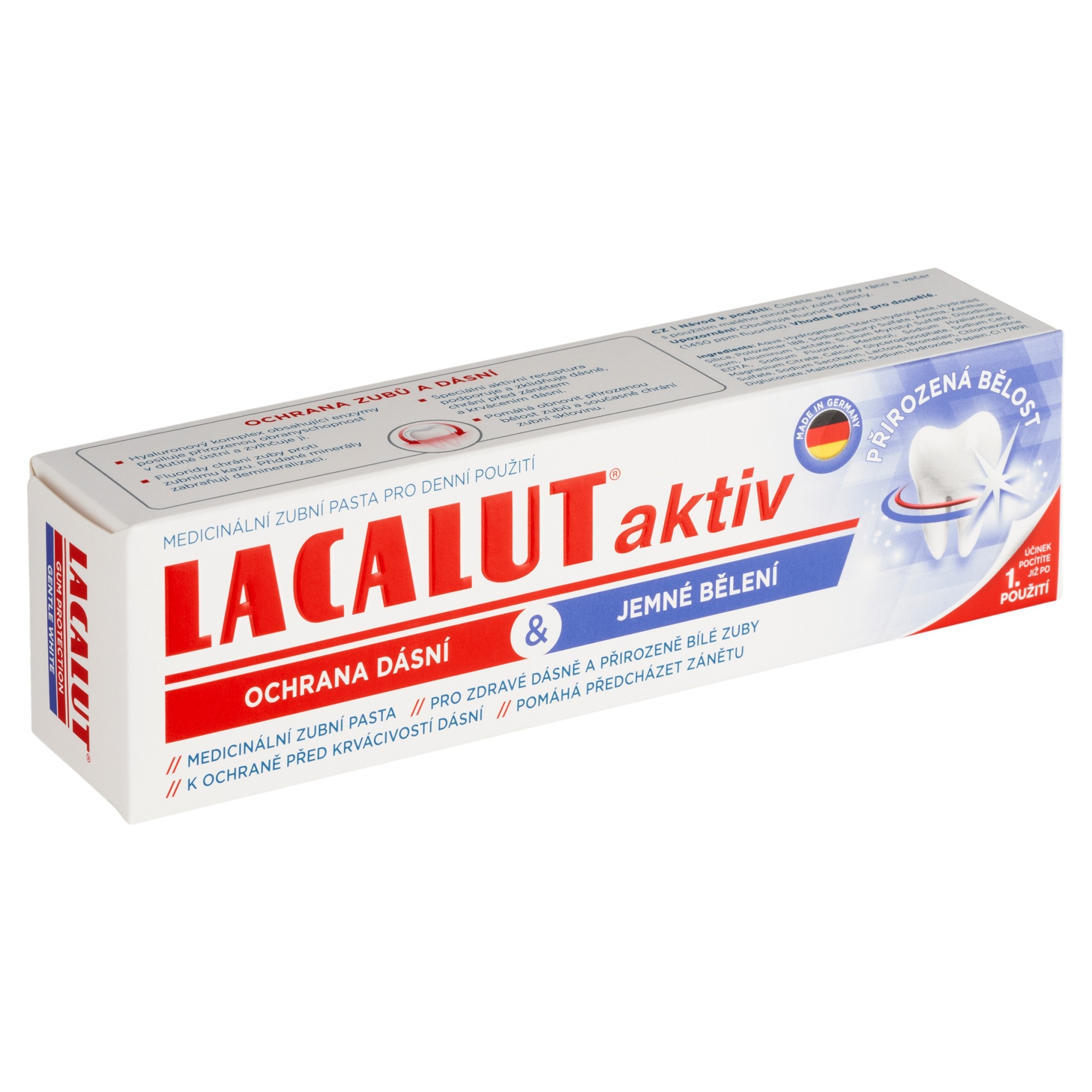 Lacalut Aktiv Gum Protect & Gentle Whitening zubní pasta 75 ml