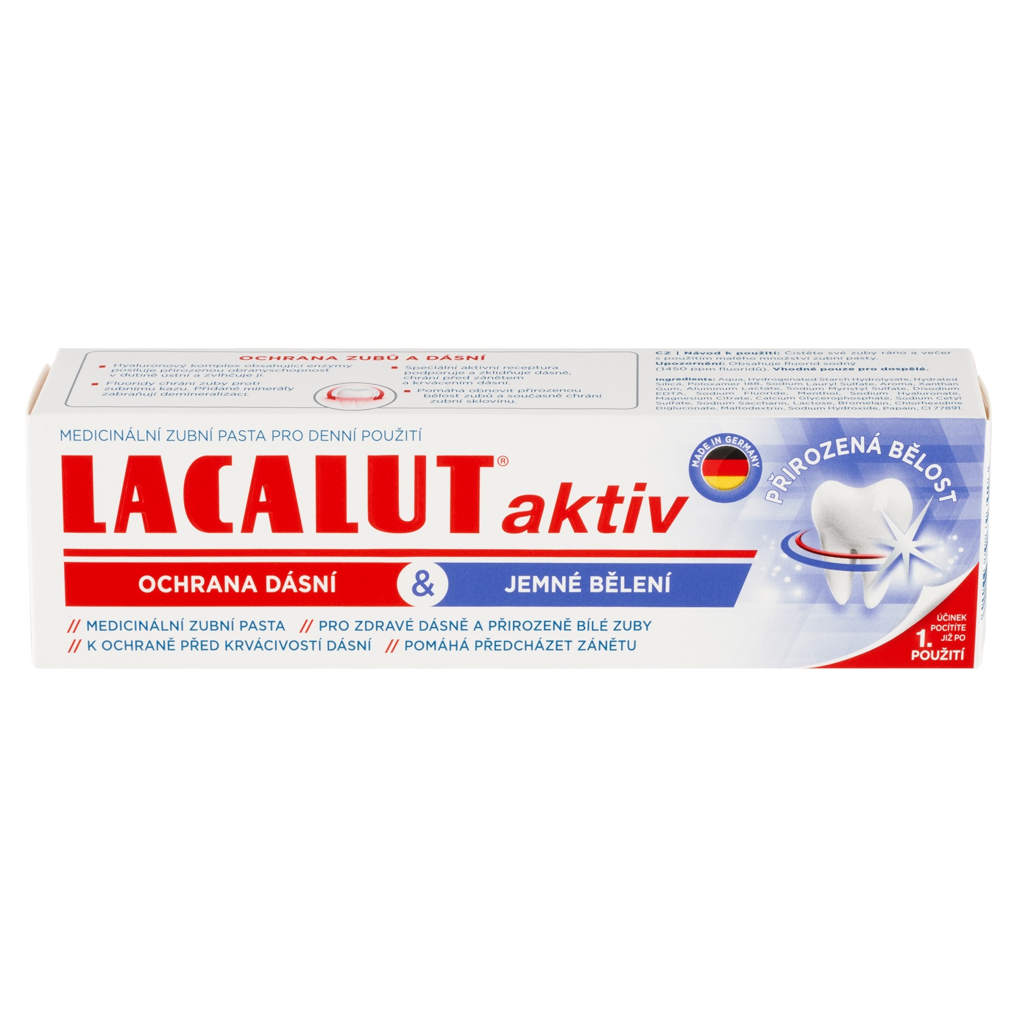 Lacalut Aktiv Gum Protect & Gentle Whitening zubní pasta 75 ml