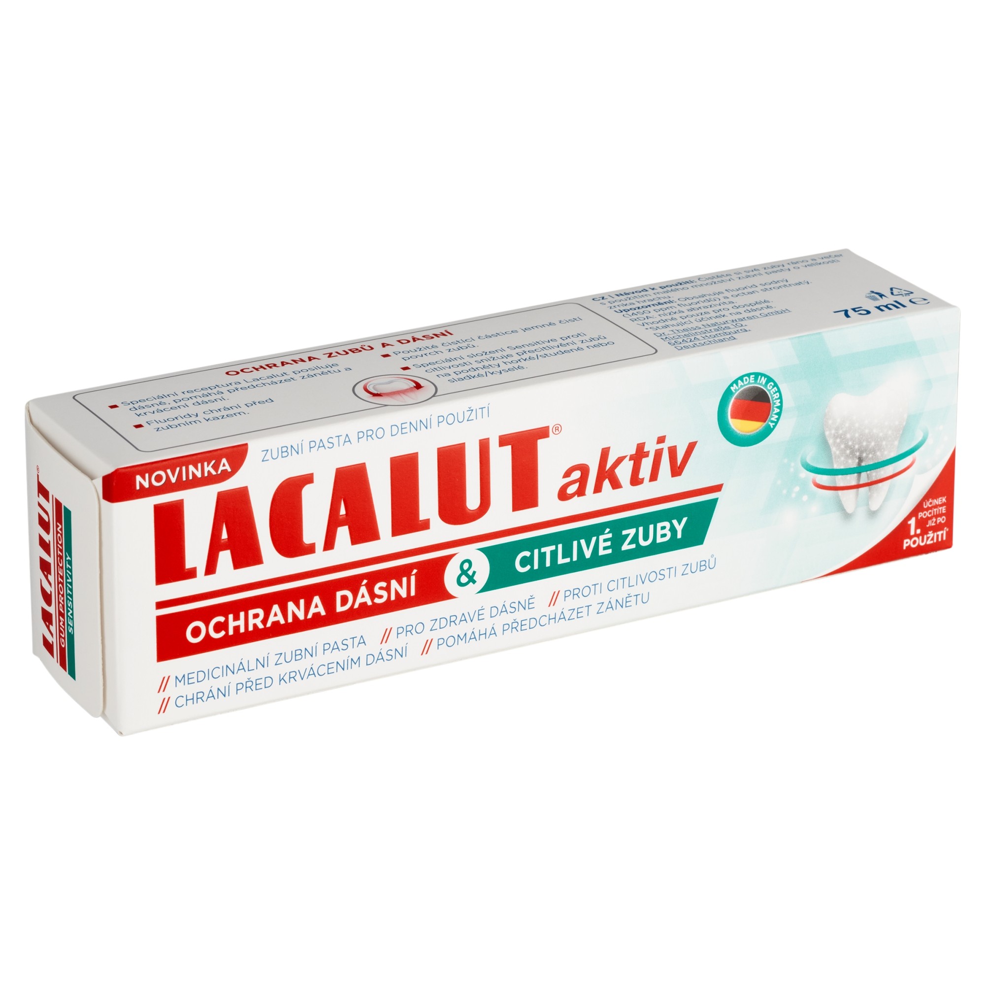Lacalut Aktiv Gum Protect & Sensitive Teeth zubní pasta 75 ml