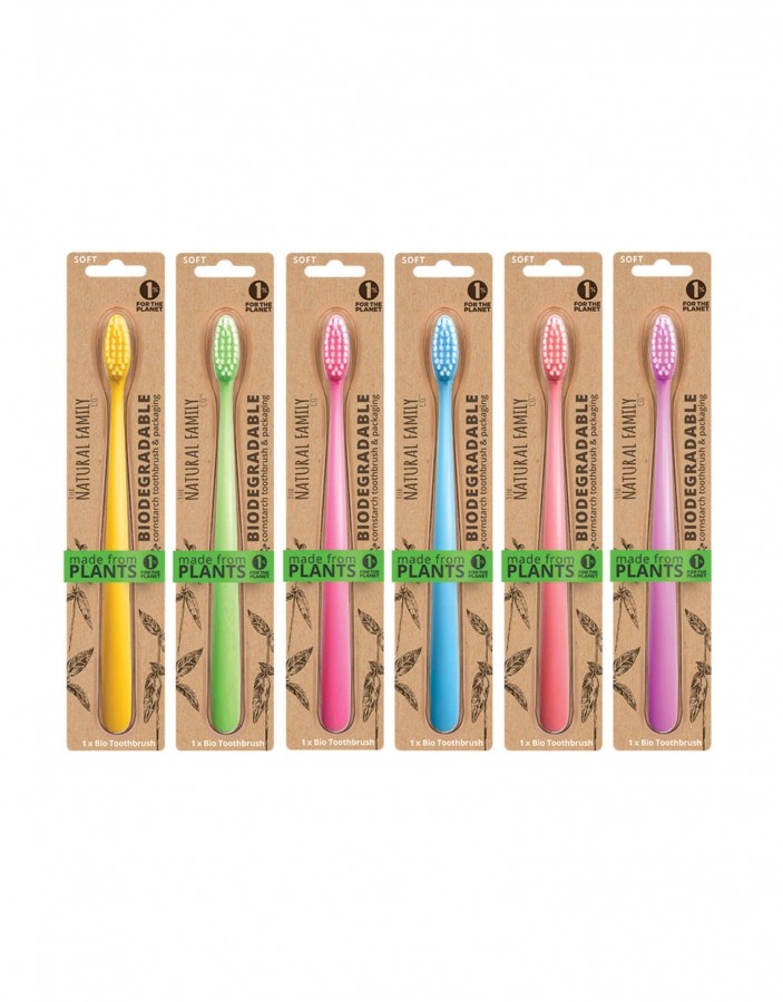 The Natural Family Co. Neon zubní kartáček