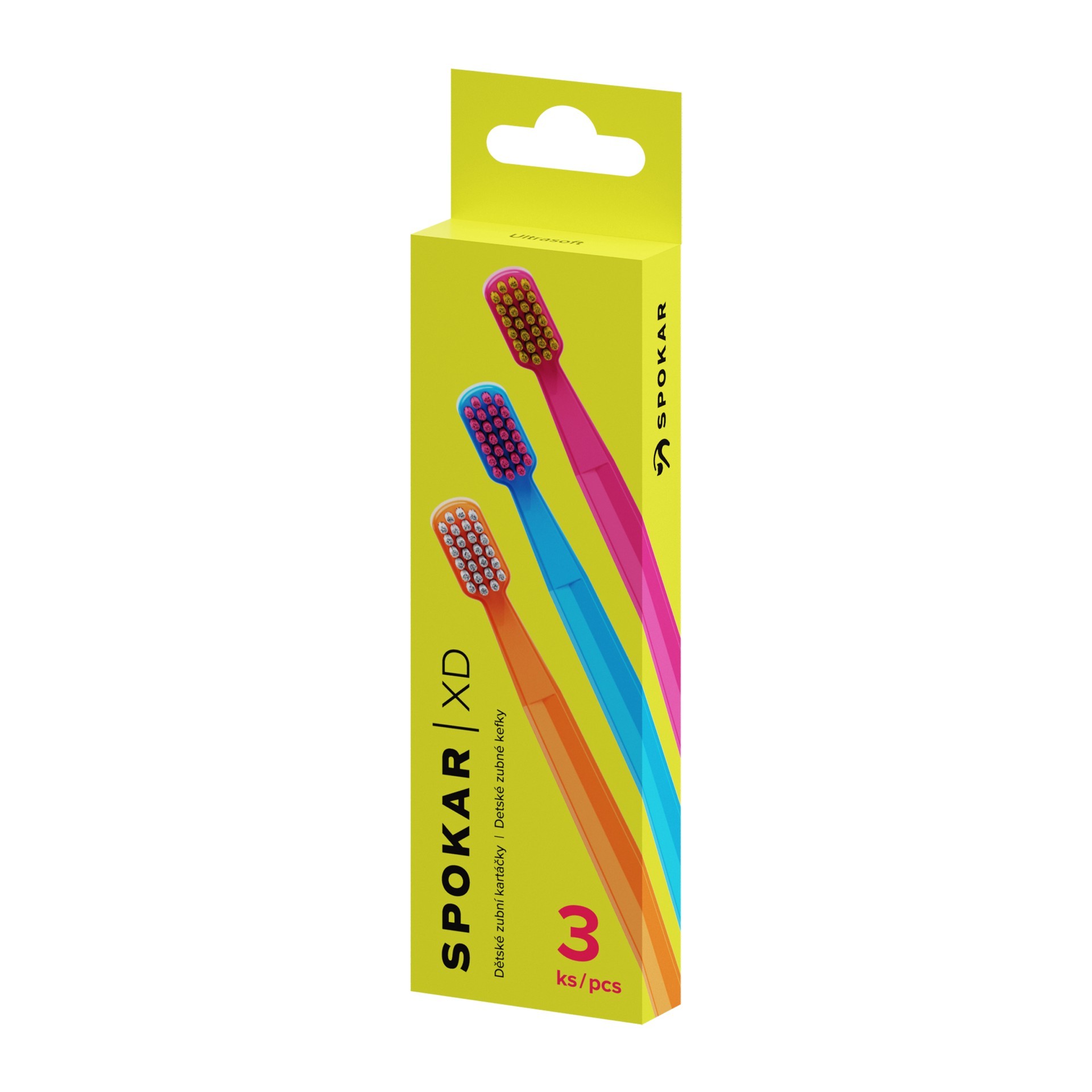 Spokar XD 3435 Kids dětský zubní kartáček 3 ks