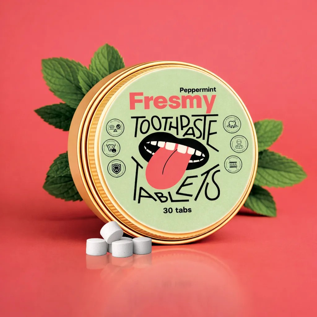 Fresmy Peppermint zubní pasta v tabletách 30 ks