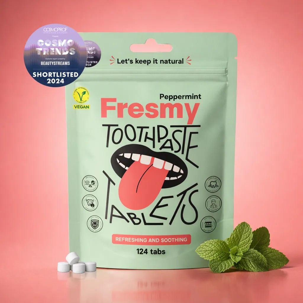 Fresmy Peppermint zubní pasta v tabletách 124 ks