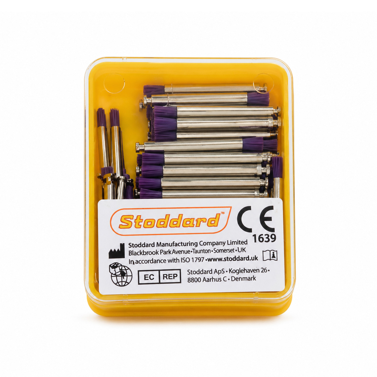 Stoddard Smart Prophy Microtuft Nylon Medium Lila lešticí kartáček 100 ks