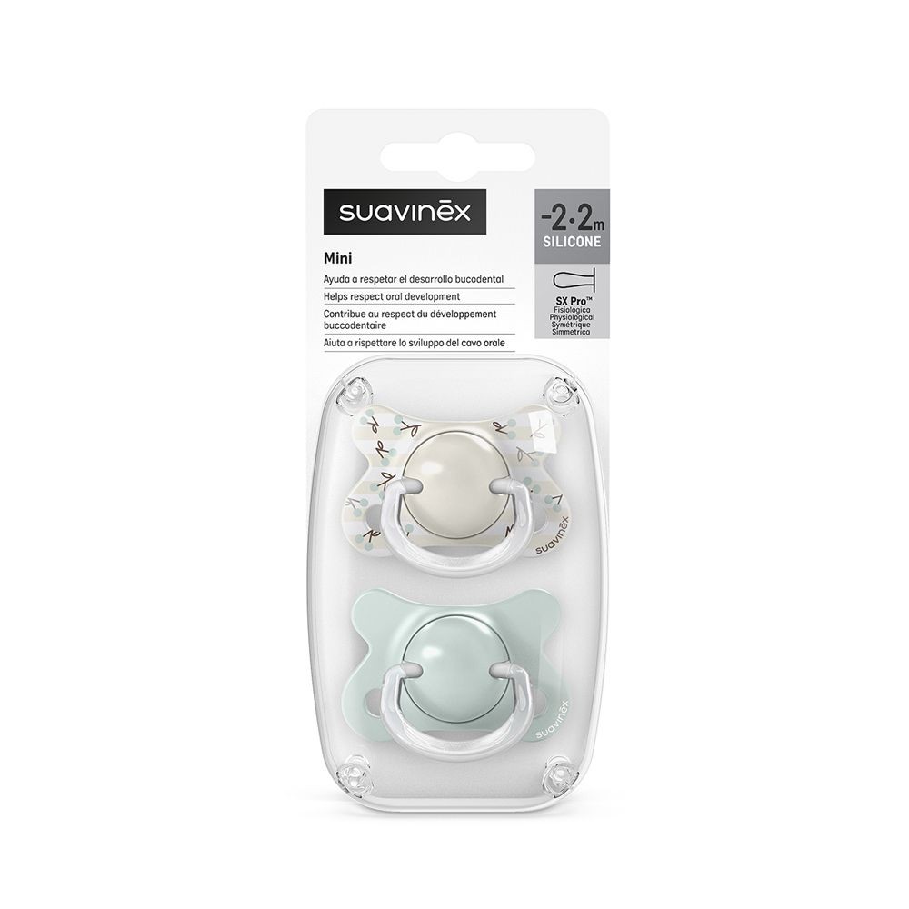 Suavinex SX PRO -2/2 m Birdies dudlík 2 ks - zelený
