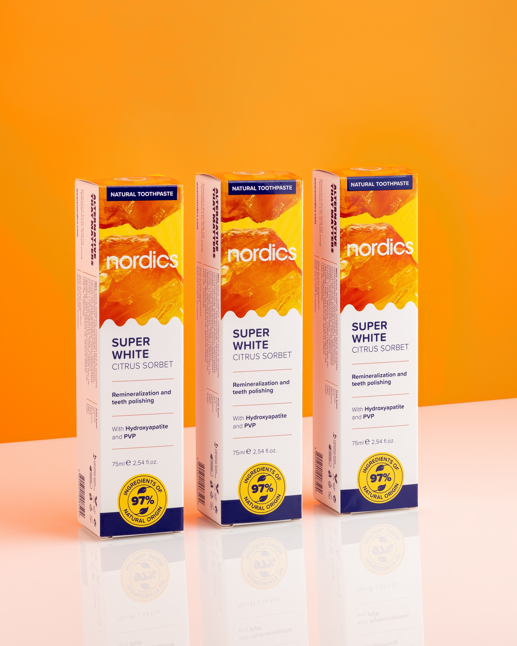 Nordics Super White zubní pasta 75 ml
