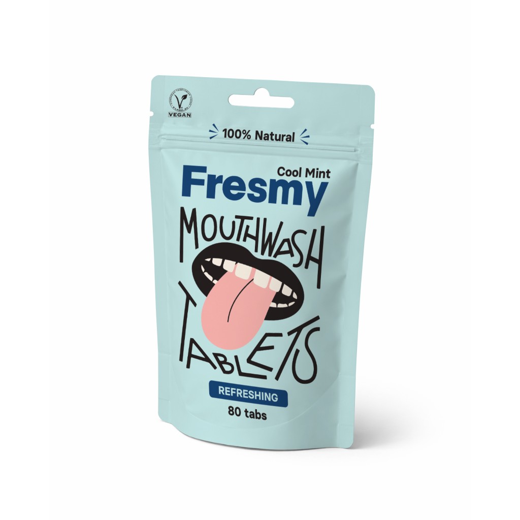 Fresmy Cool Mint ústní voda v tabletách 80 ks