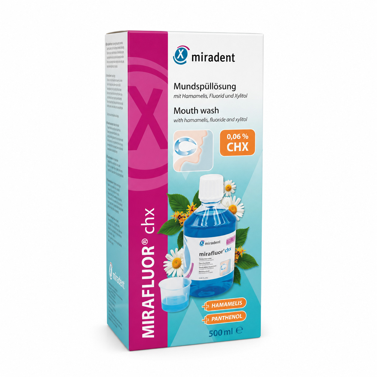 Miradent Mirafluor CHX 0,06% ústní voda 500 ml