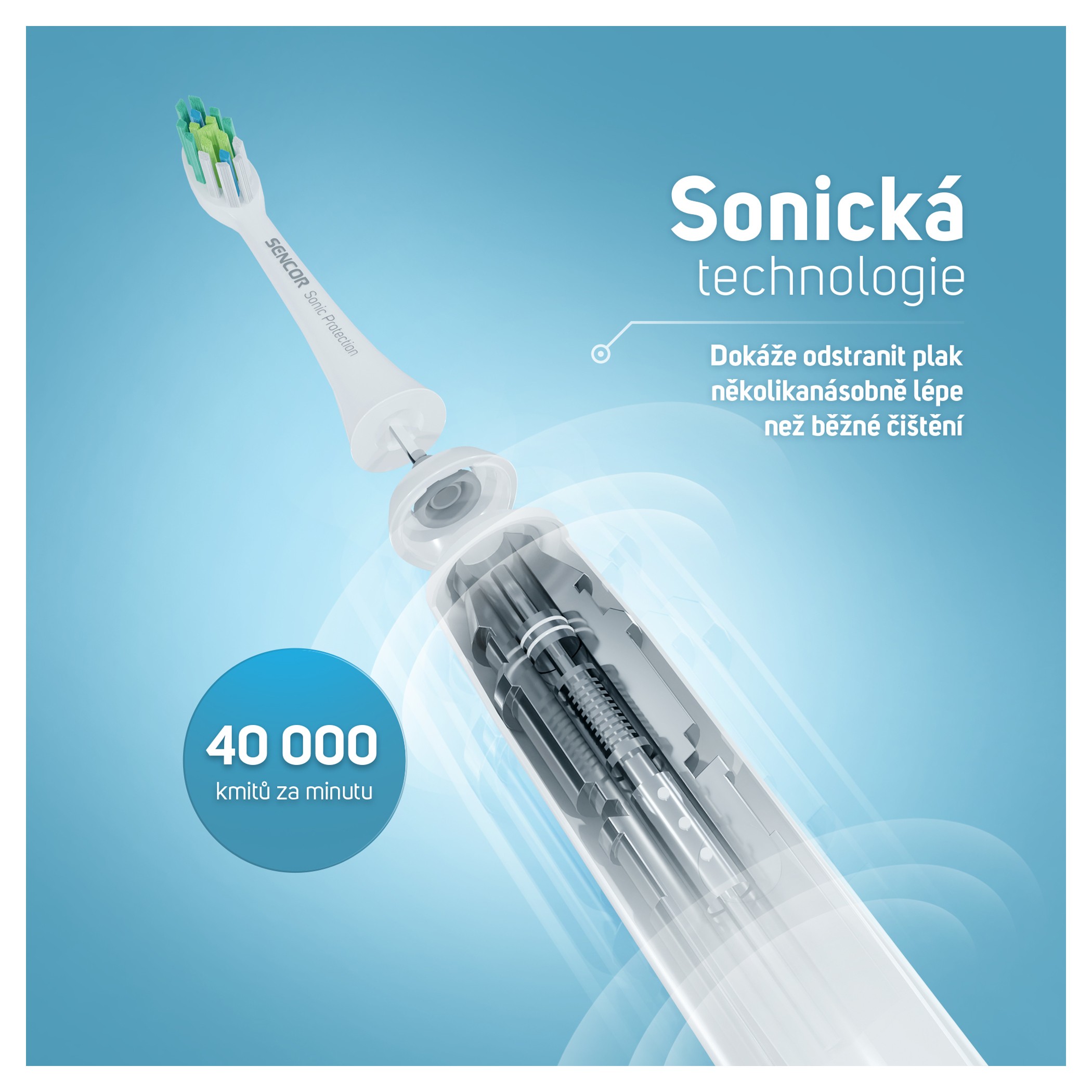 Sencor SOC 4201GD sonický kartáček