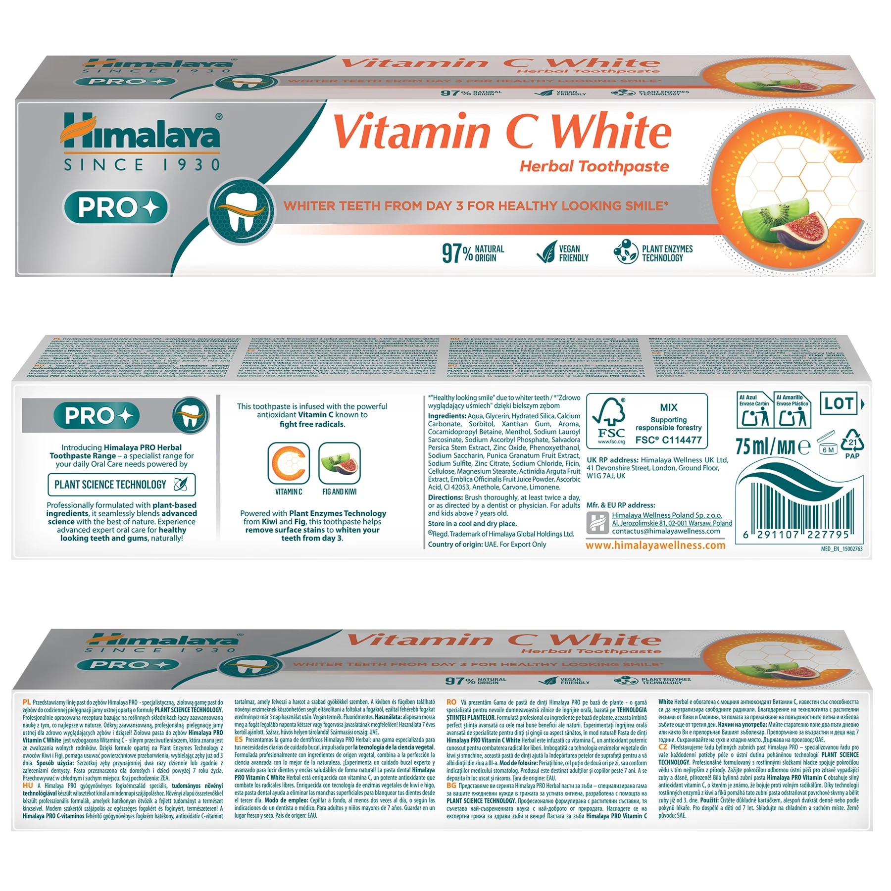 Himalaya Pro Vitamin C White zubní pasta 75 ml
