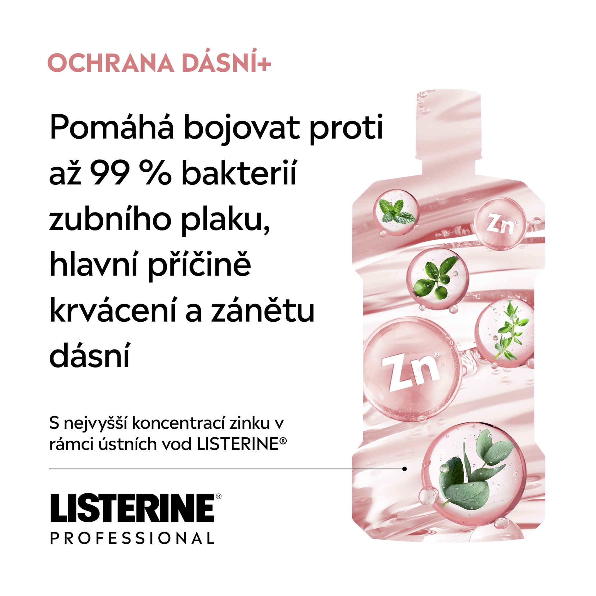 Listerine Professional Gum Protection+ ústní voda 500 ml