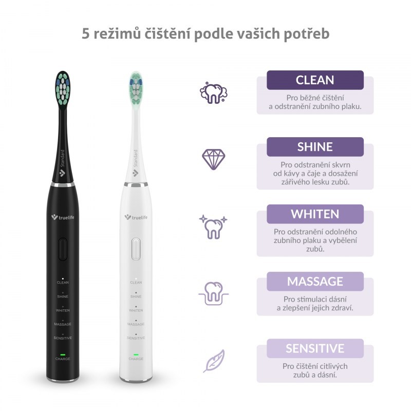 2+2 ZDARMA TrueLife SonicBrush Clean30 Duo sonický kartáček 2 ks