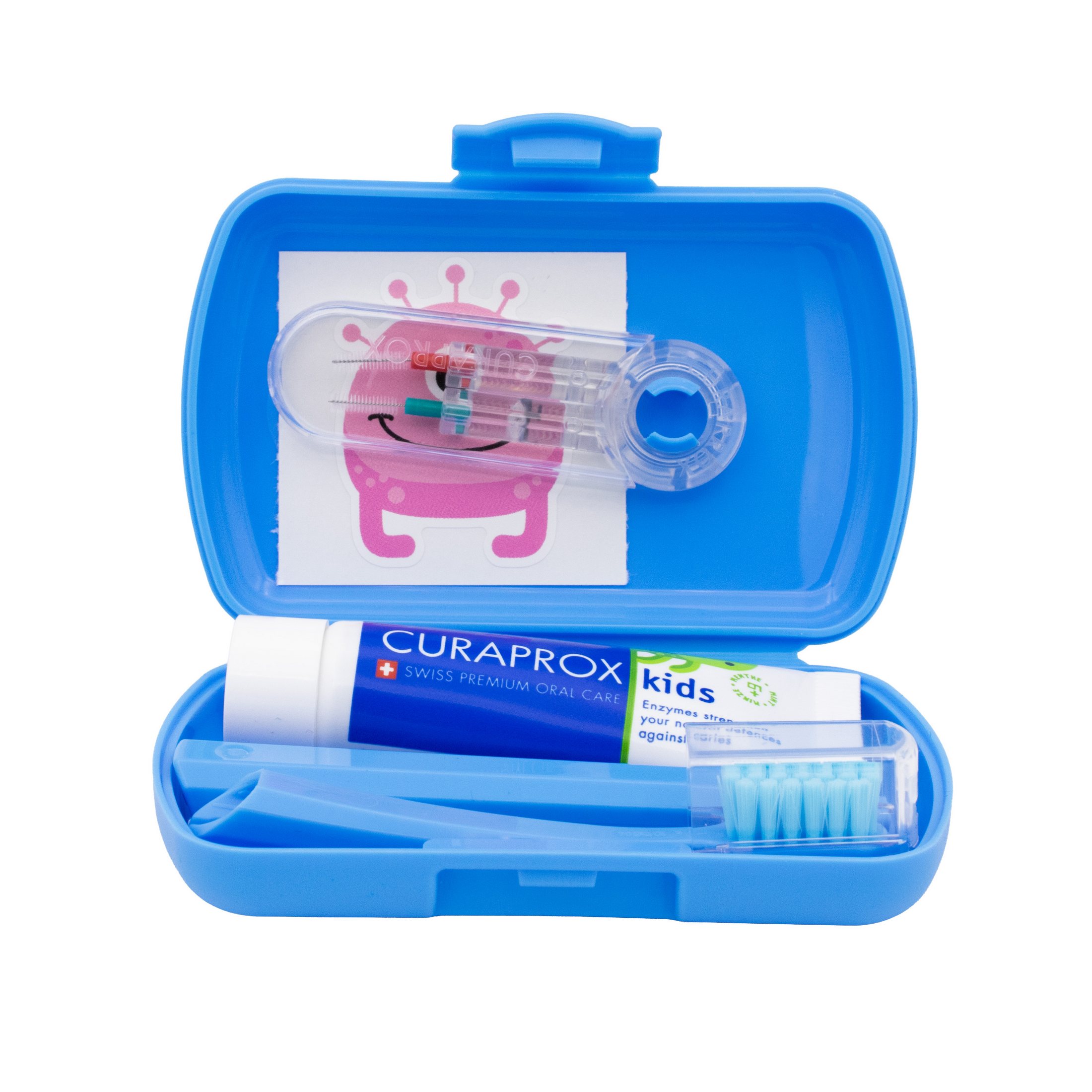 Curaprox Travel Set Kids cestovní sada pro děti - modrá