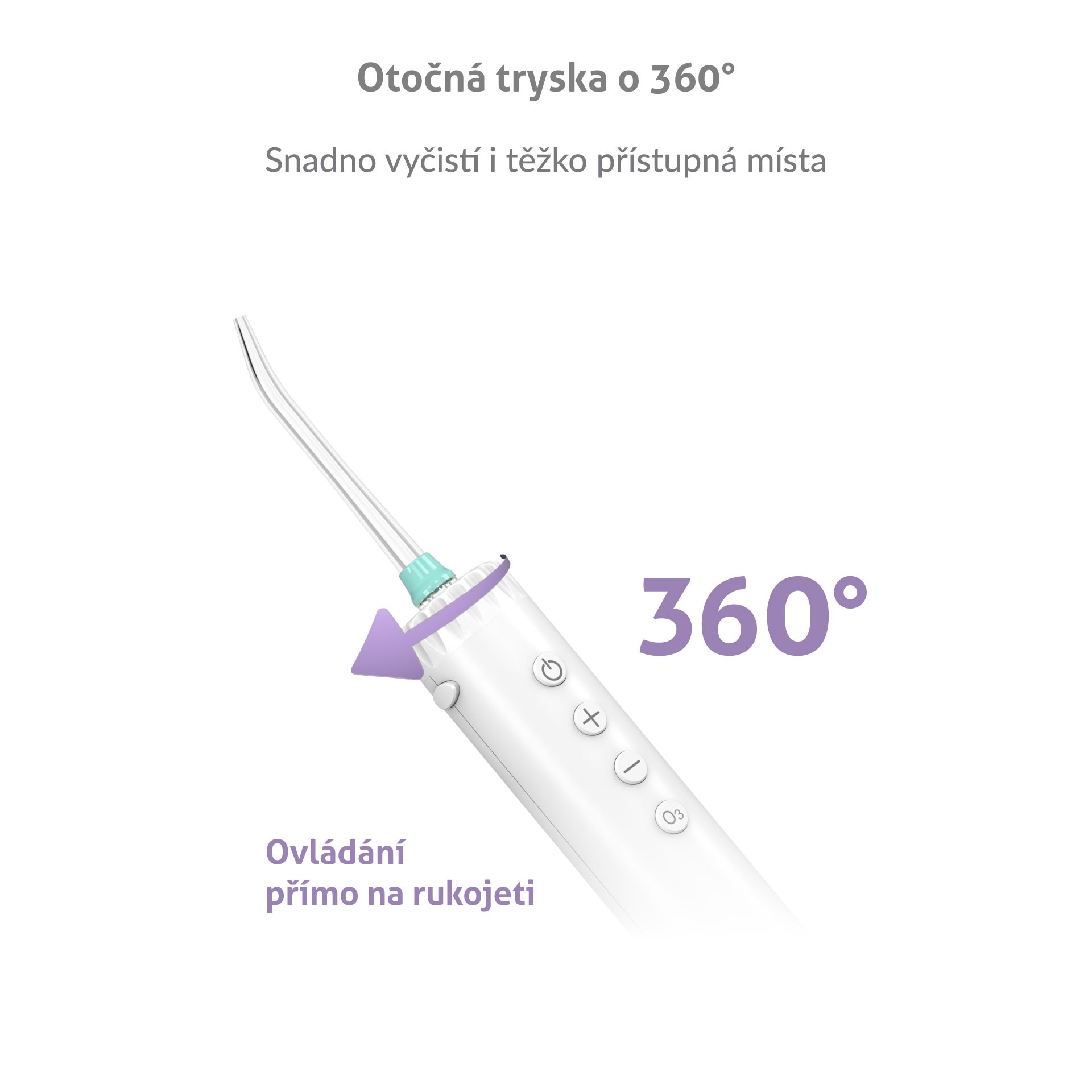 TrueLife AquaFloss Station O300 Ozone ústní sprcha - ROZBALENÉ ZBOŽÍ