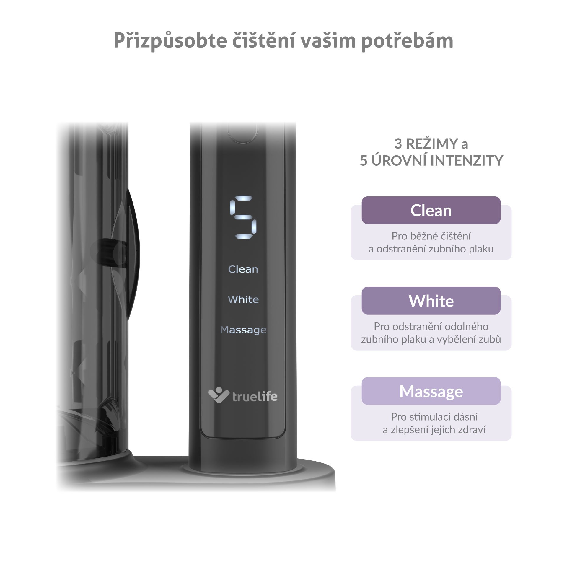 TrueLife SonicBrush K150 UV sonický kartáček - ROZBALENÉ ZBOŽÍ