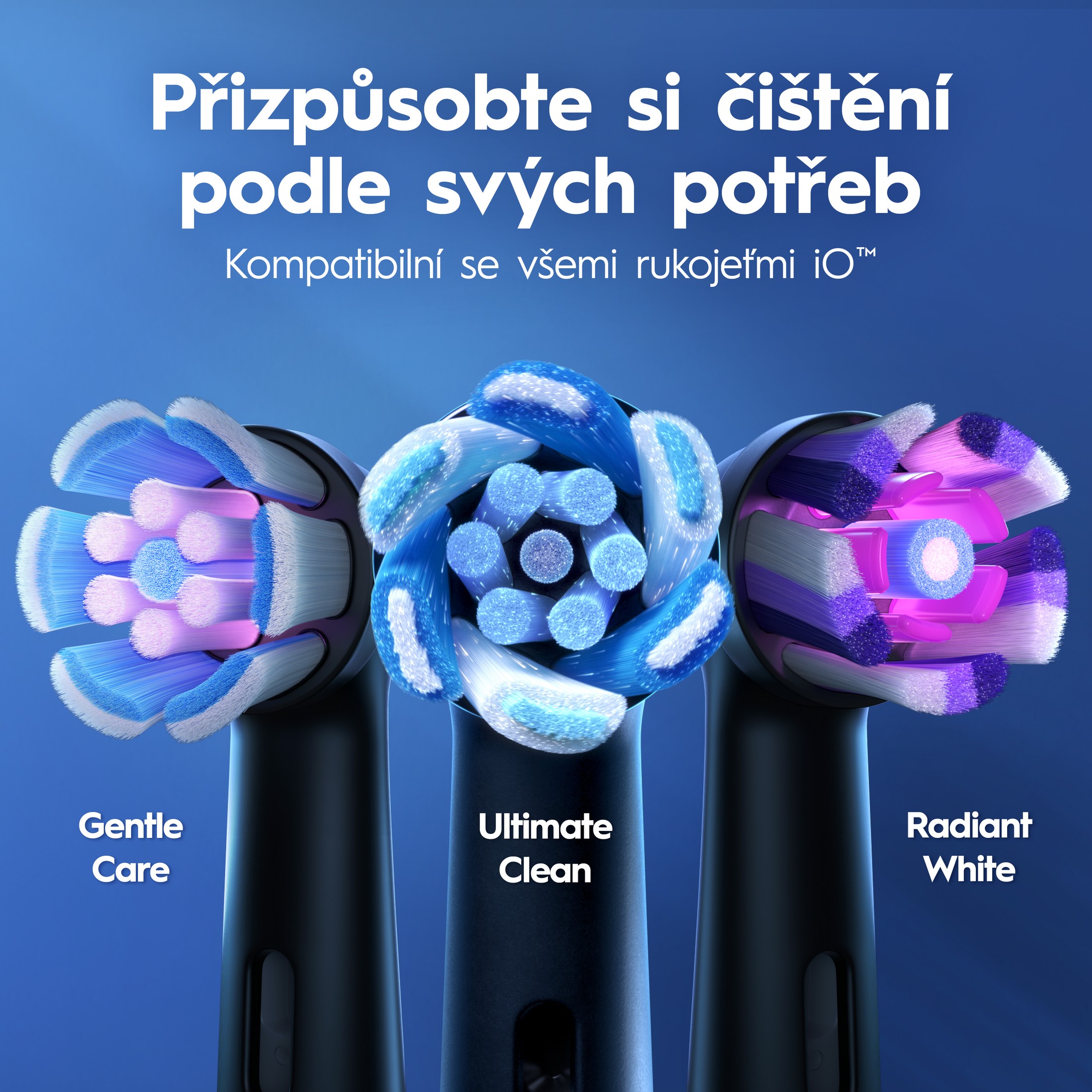 Oral-B iO Series 3 Duo Black+Blue magnetický kartáček 2 ks - POŠKOZENÝ OBAL