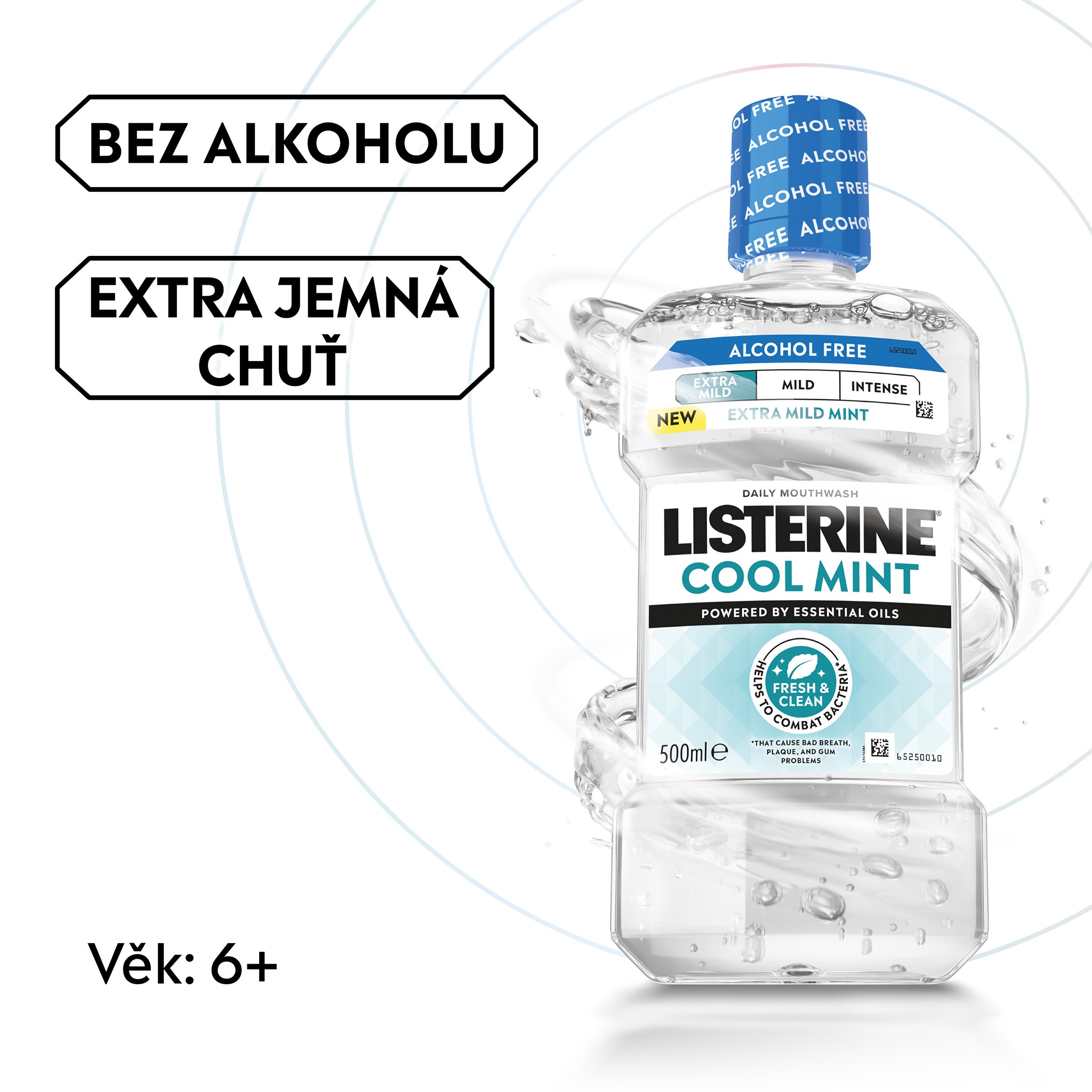 Listerine CoolMint Extra Mild Taste ústní voda 2x500 ml