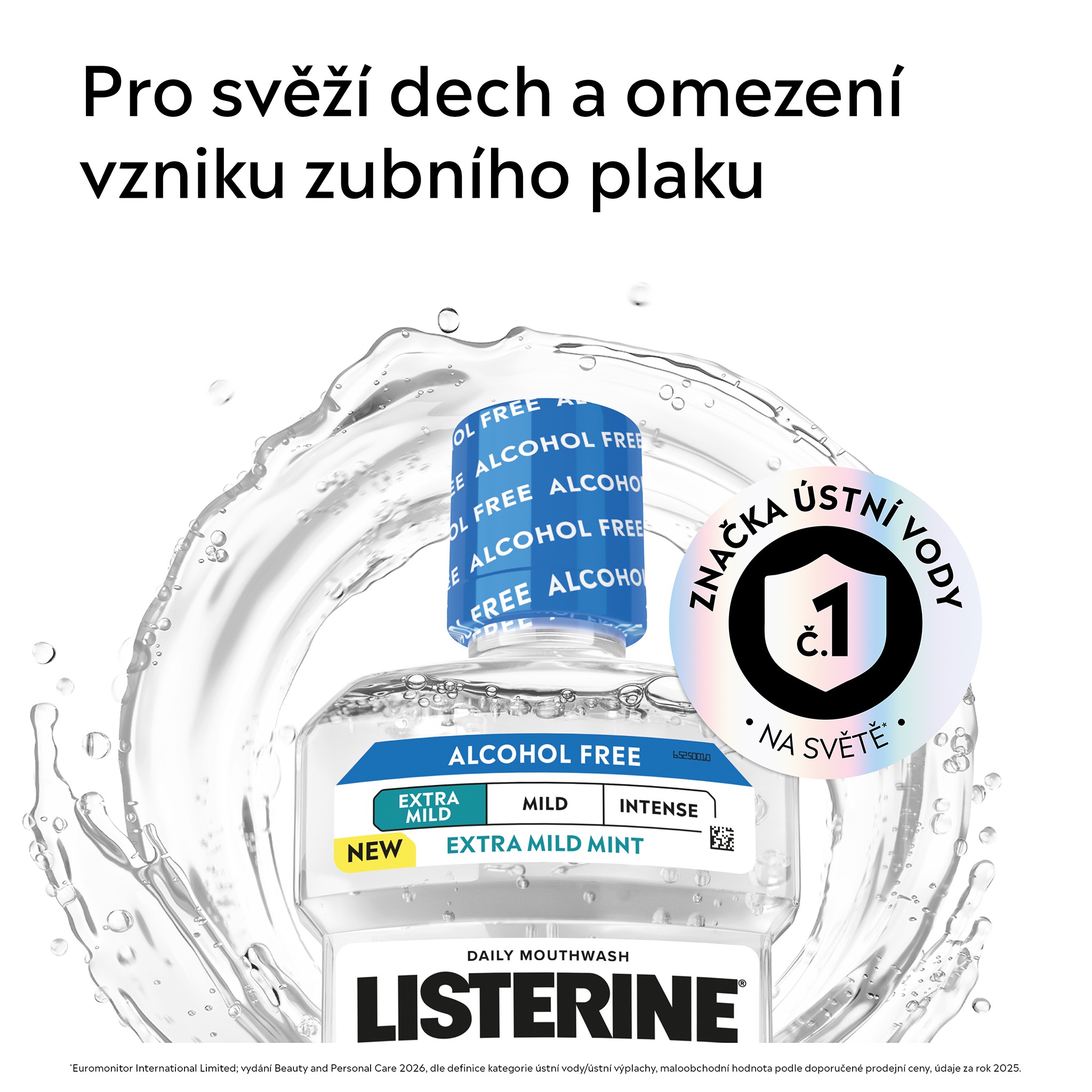 Listerine CoolMint Extra Mild Taste ústní voda 2x500 ml