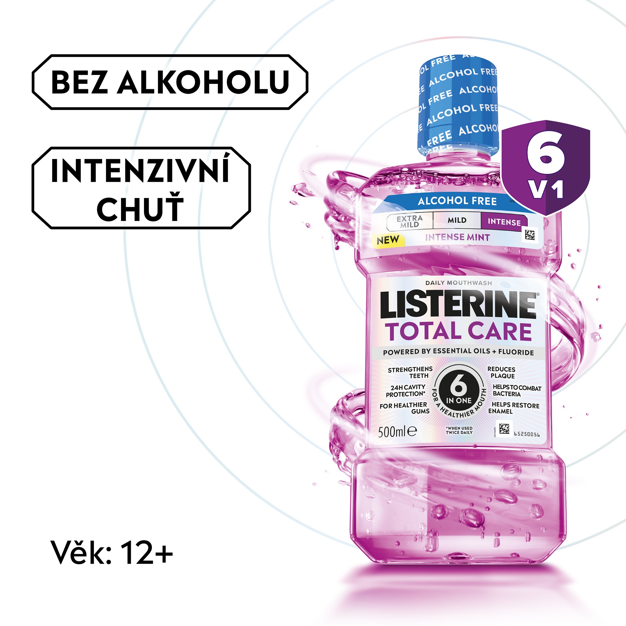 Listerine Total Care Intense Mint ústní voda 2×500 ml