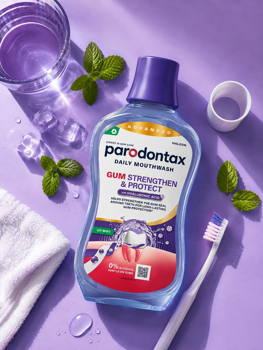 Parodontax Posílení a ochrana dásní Icy Mint ústní voda 500 ml