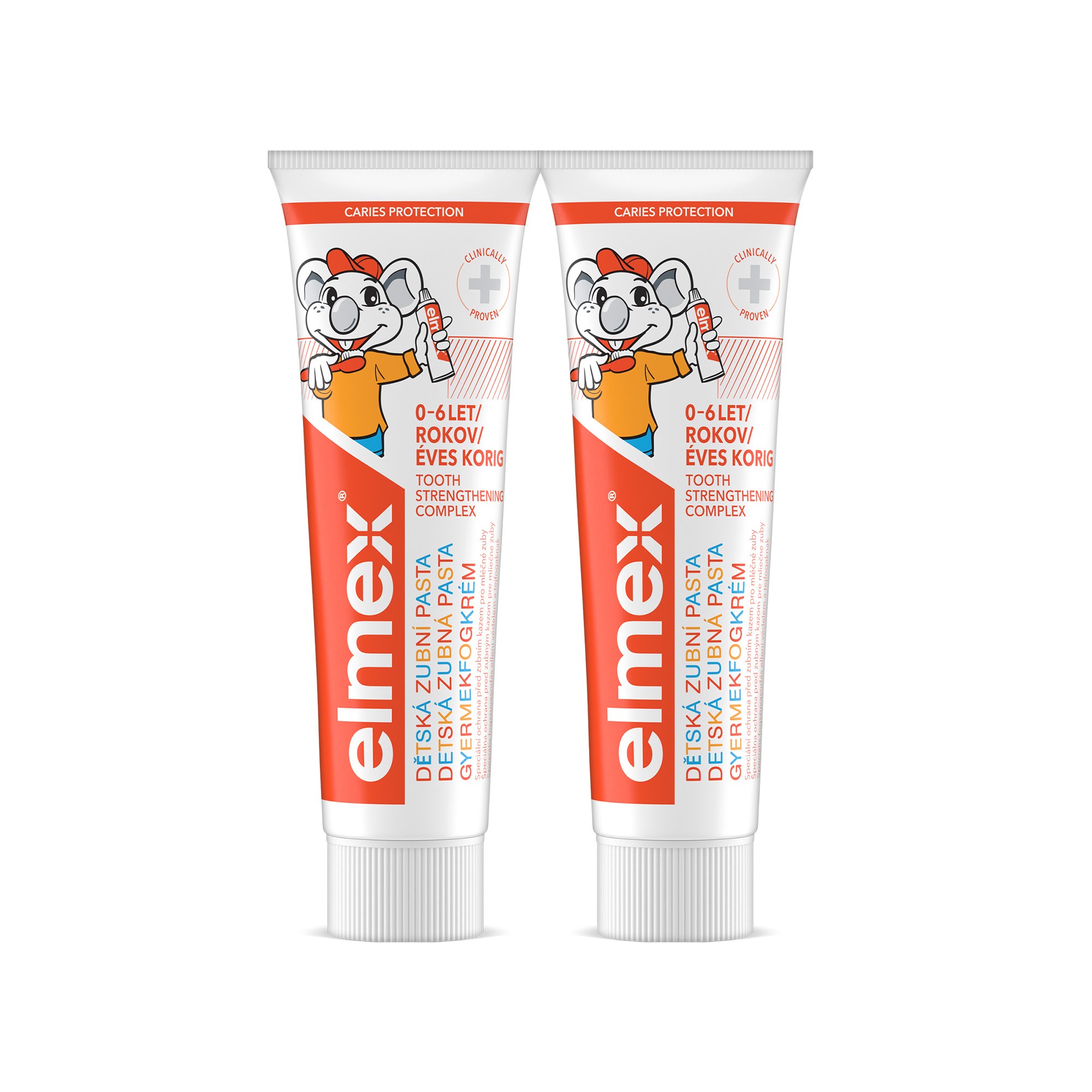 Elmex Kids 0–6 let dětská zubní pasta 2×50 ml