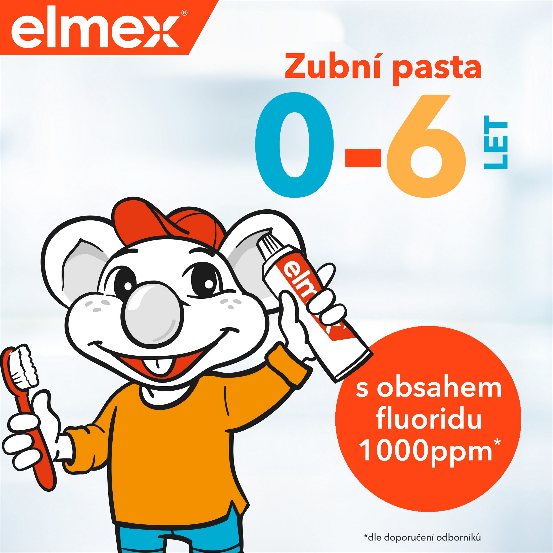 Elmex Kids 0–6 let dětská zubní pasta 2×50 ml
