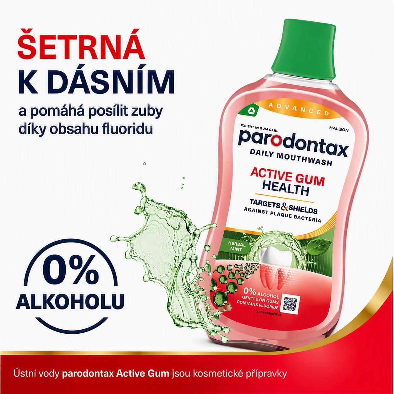 Parodontax Daily Gum Care Herbal Mint ústní voda 500 ml