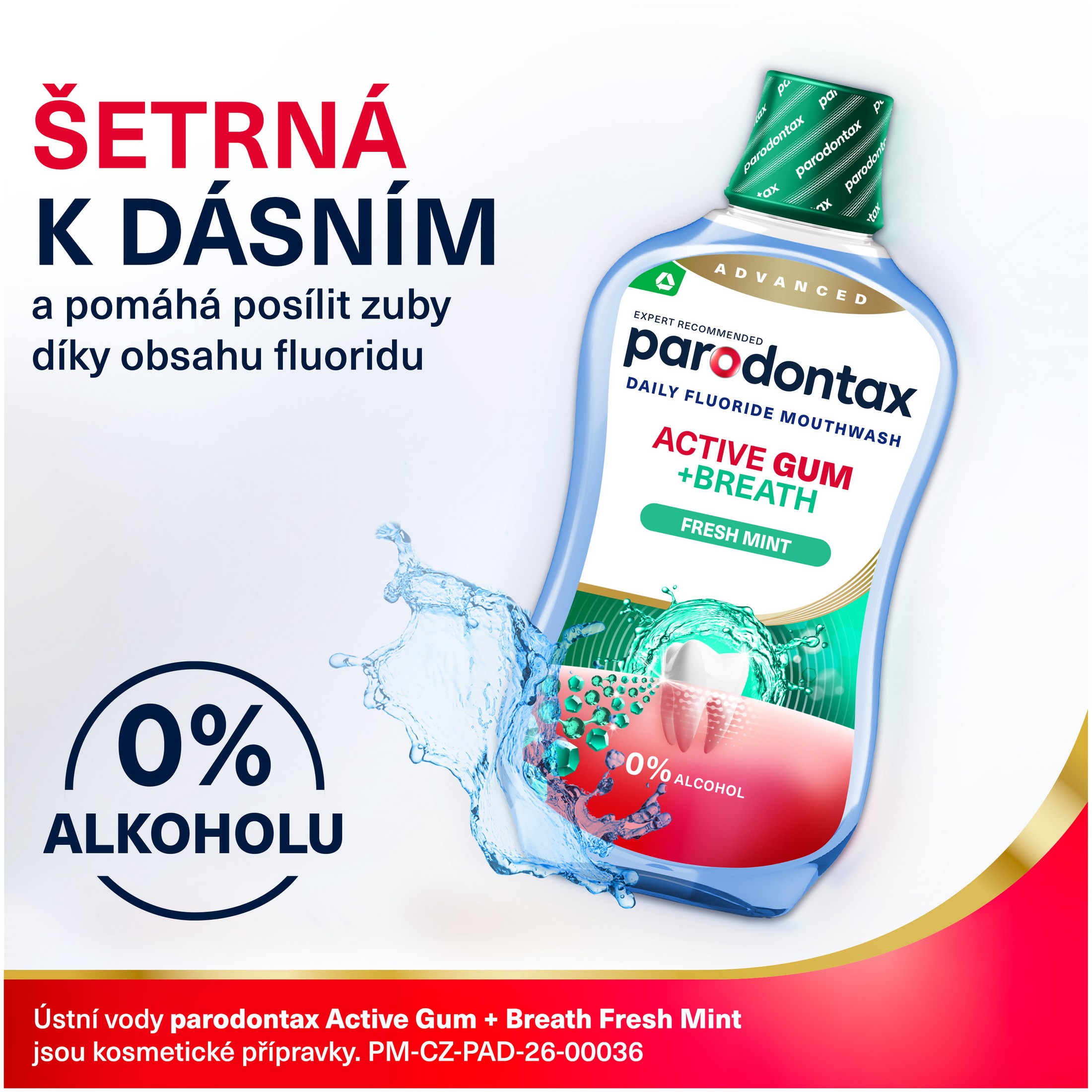 Parodontax Active Gum&Breath ústní voda 500 ml