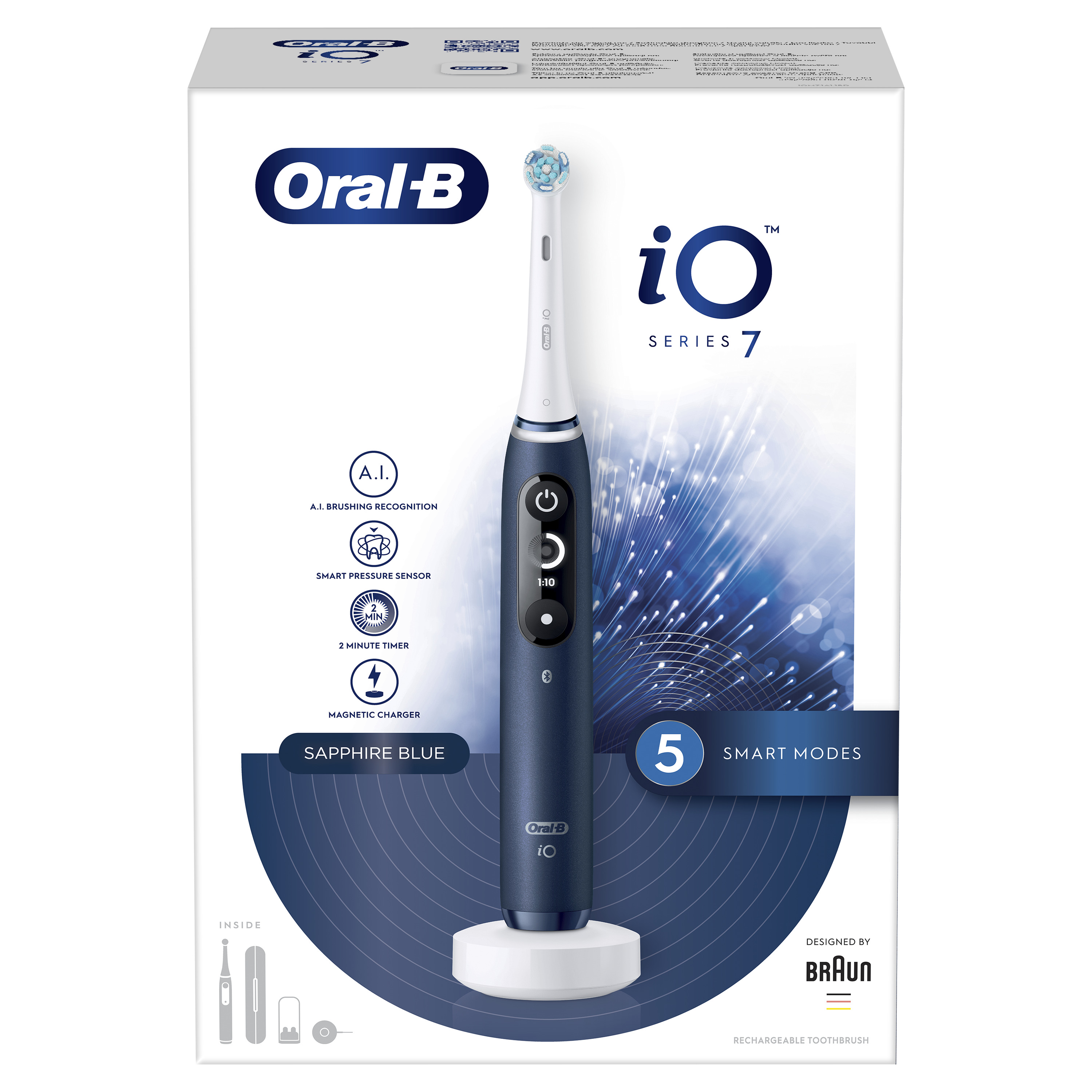 Oral-B iO Series 7 Sapphire Blue magnetický kartáček
