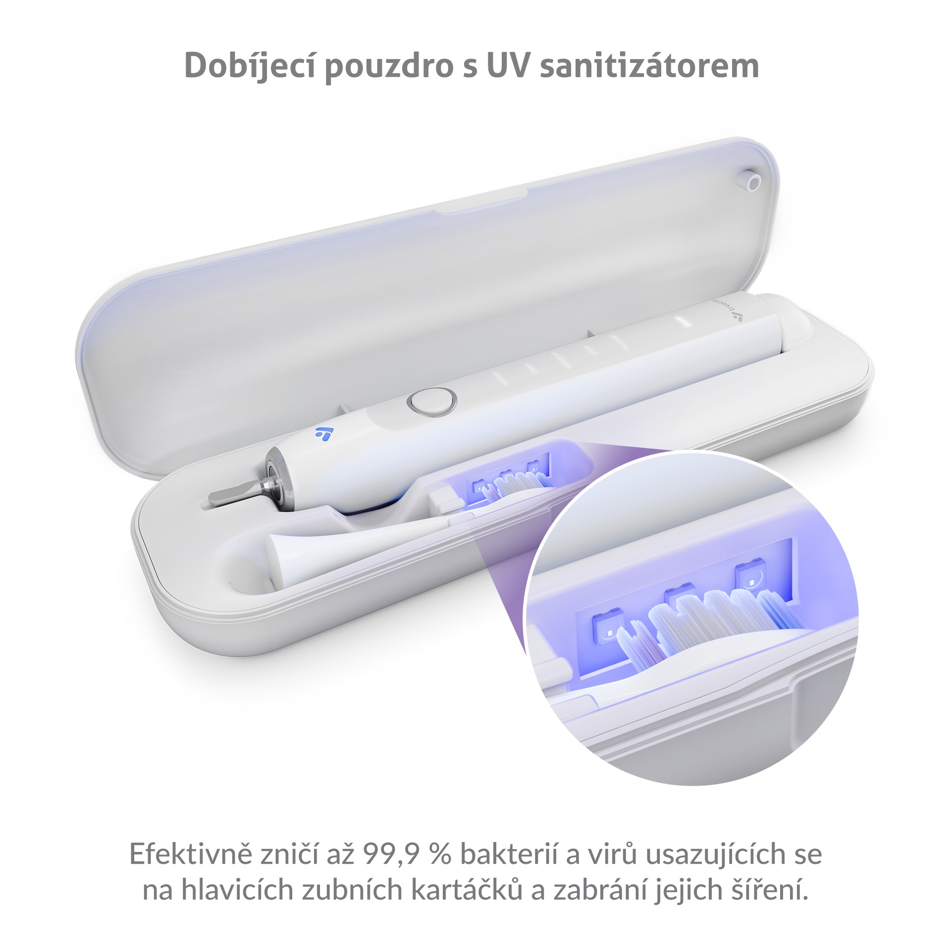 TrueLife SonicBrush Clean70 UV White sonický kartáček - ROZBALENÉ ZBOŽÍ