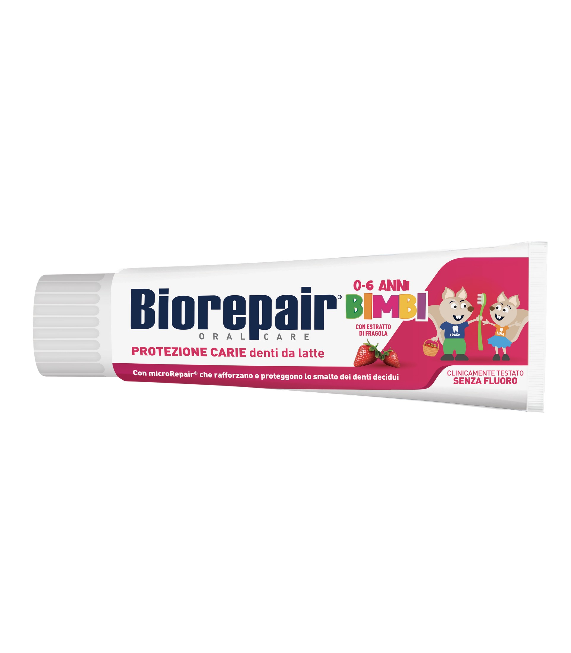 BioRepair Kids Strawberry 0-6 dětská zubní pasta 50 ml